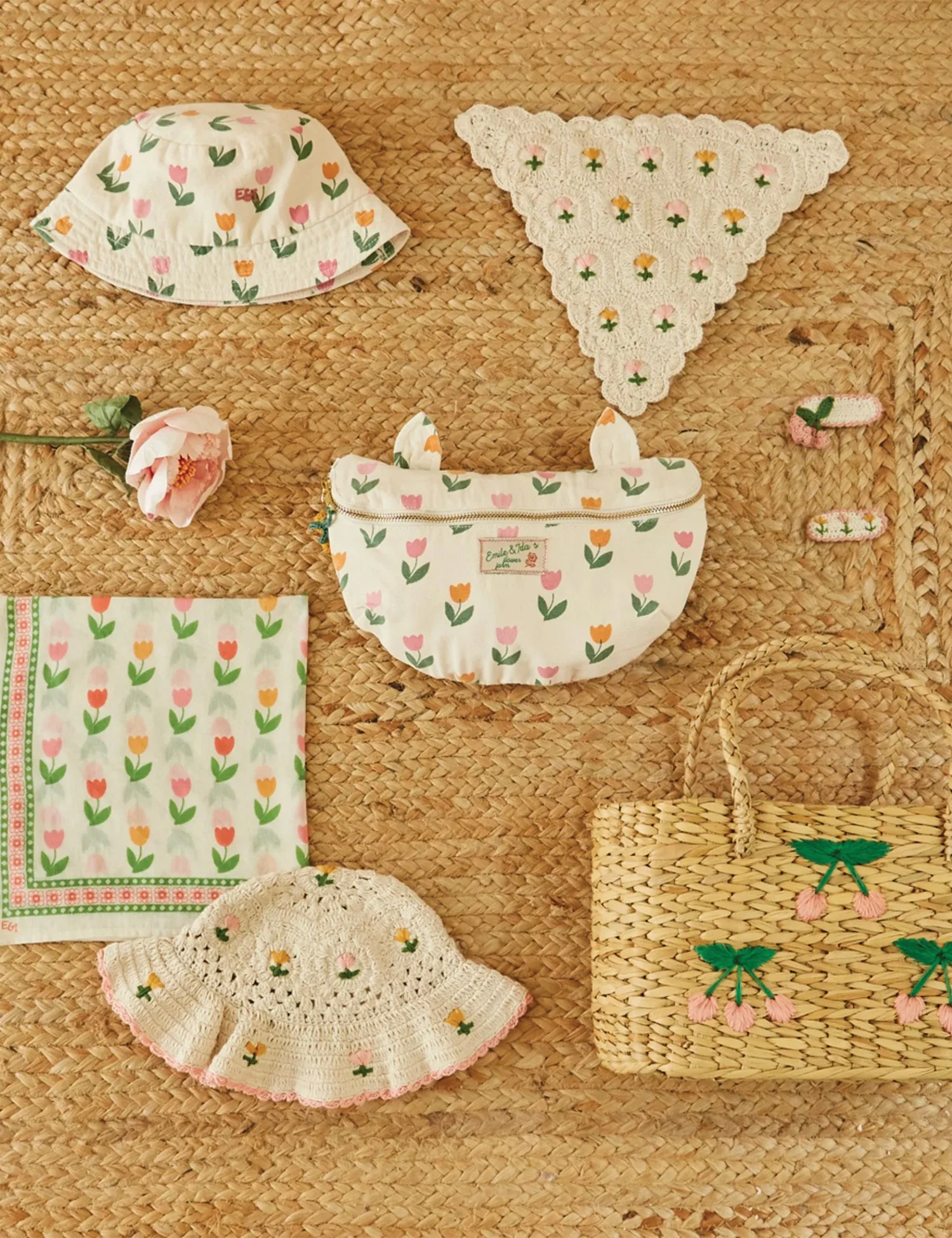 2 Pack Crochet Hair Clips in Macaron - Image 3