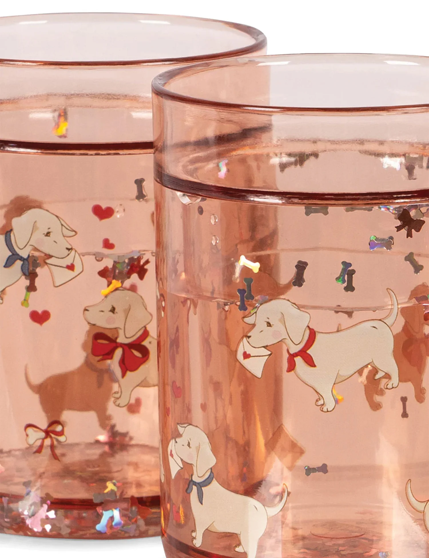 2-Pack Woof Letter Rose Glitter Cups - Image 3