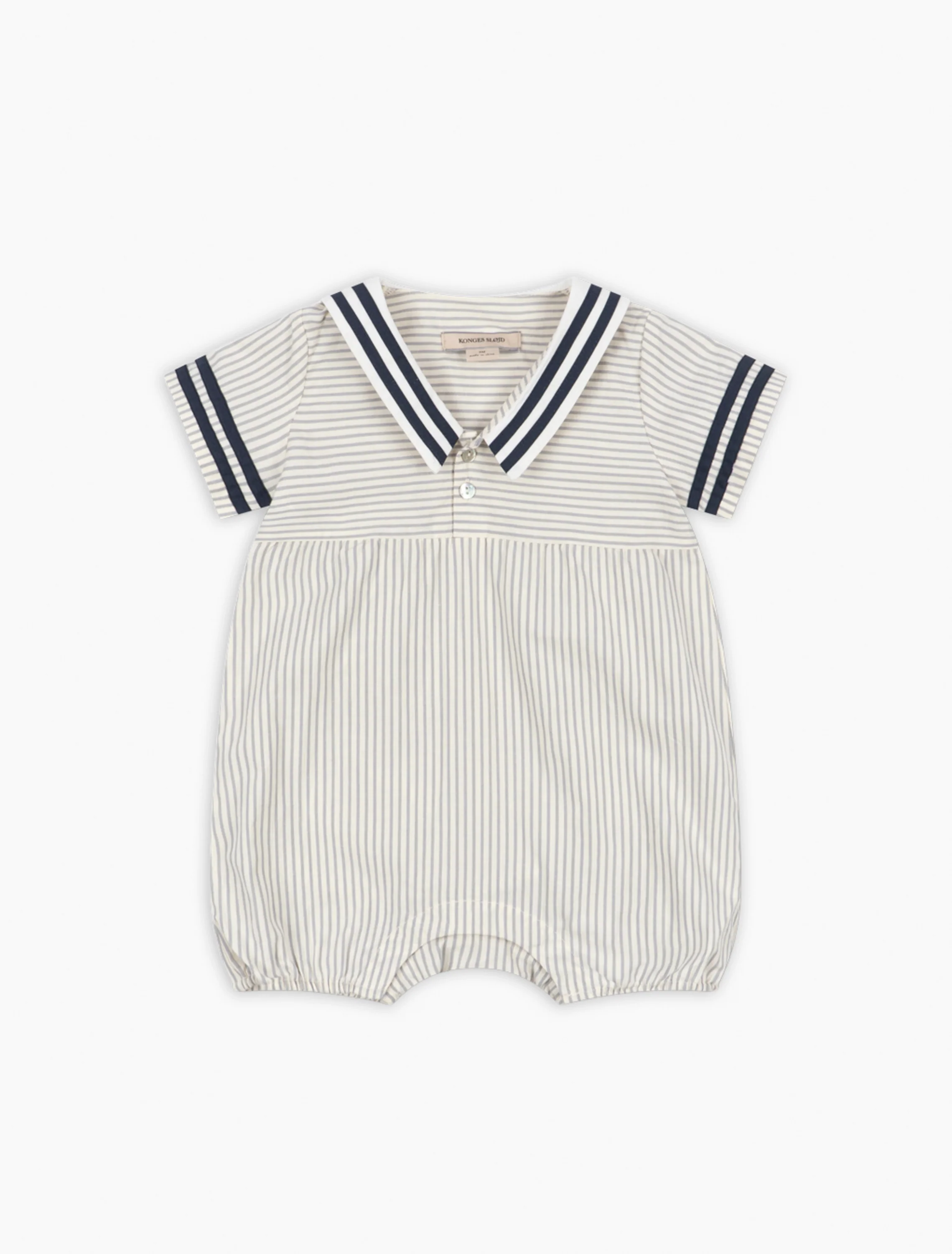 Allie Sailor Romper in Bleu Stripe