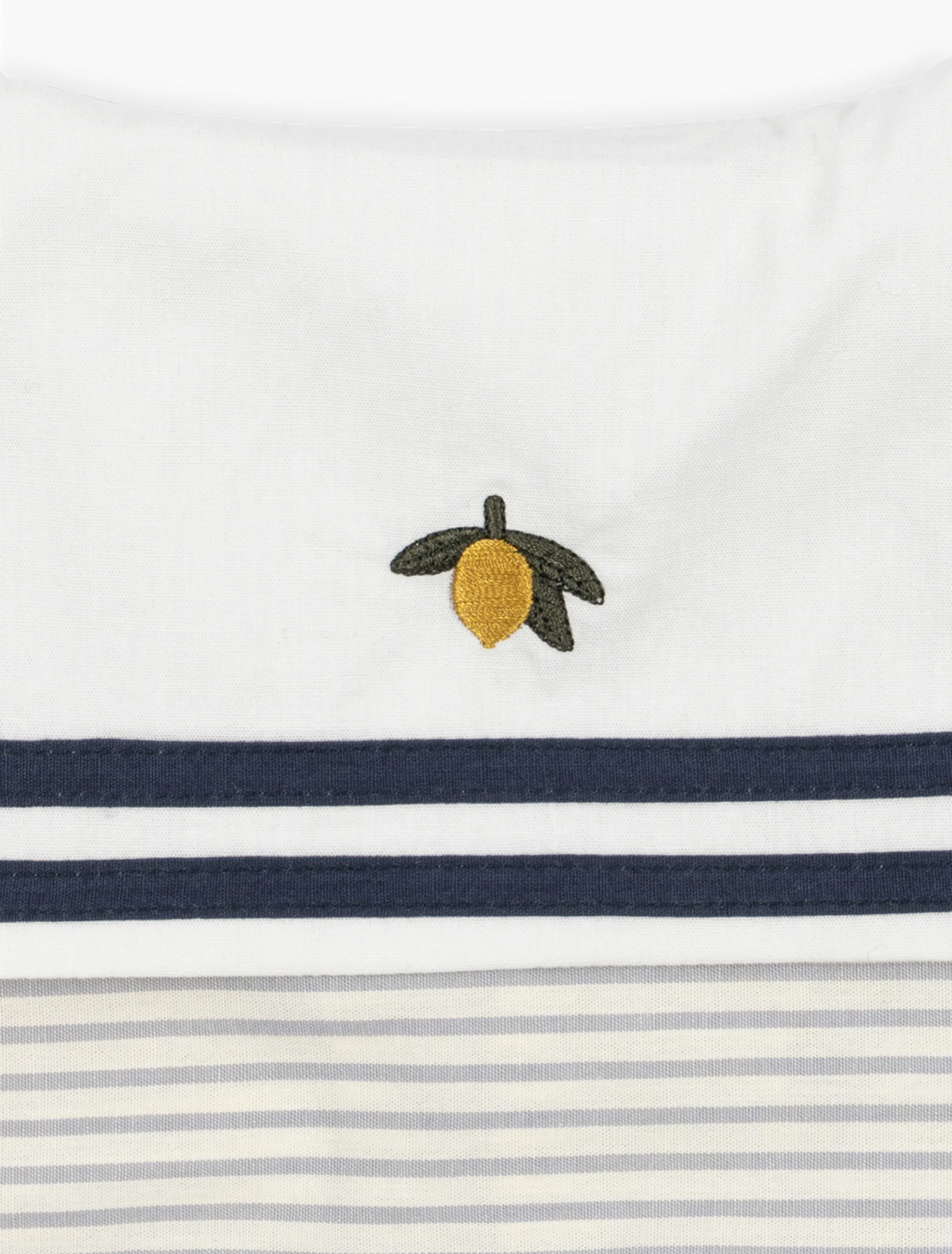 Allie Sailor Romper in Bleu Stripe - Image 3