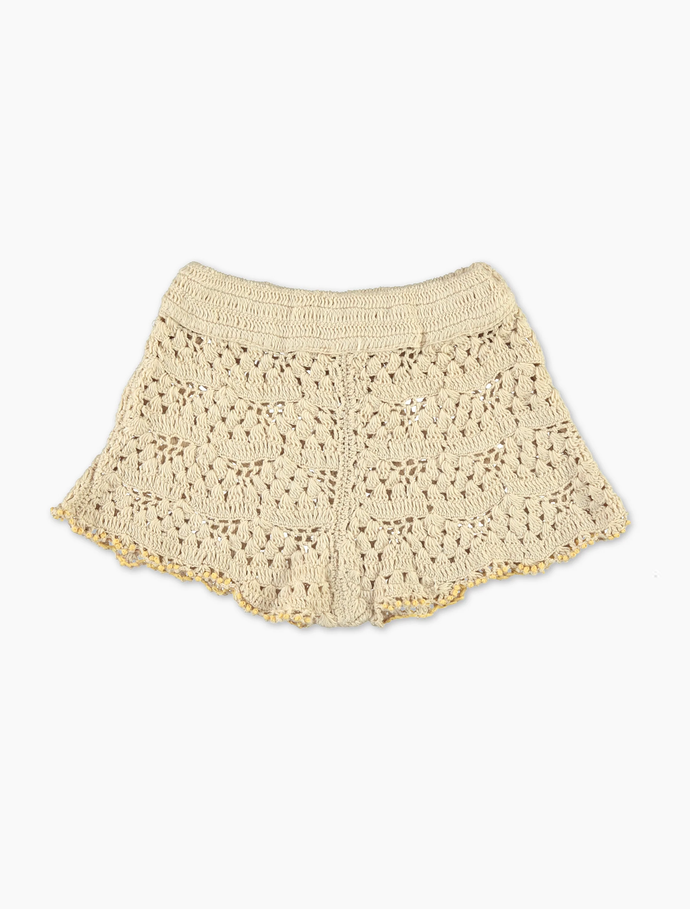 Anais Crochet Short in Natural Crochet