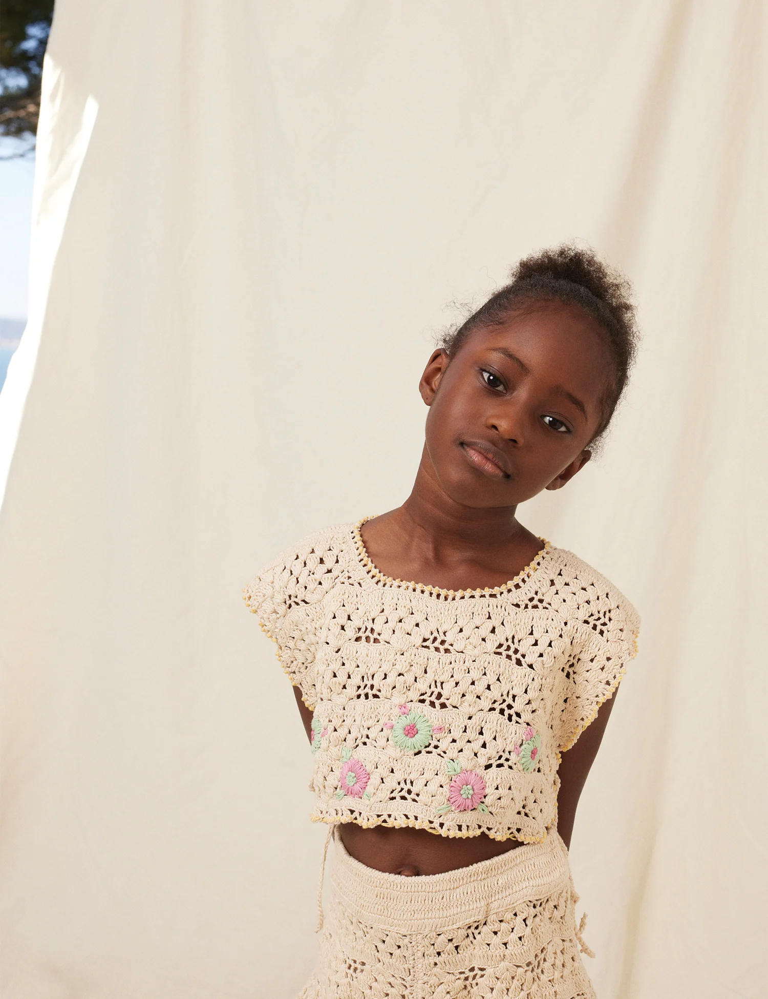 Anais Crochet Vest in Natural Crochet - Image 6