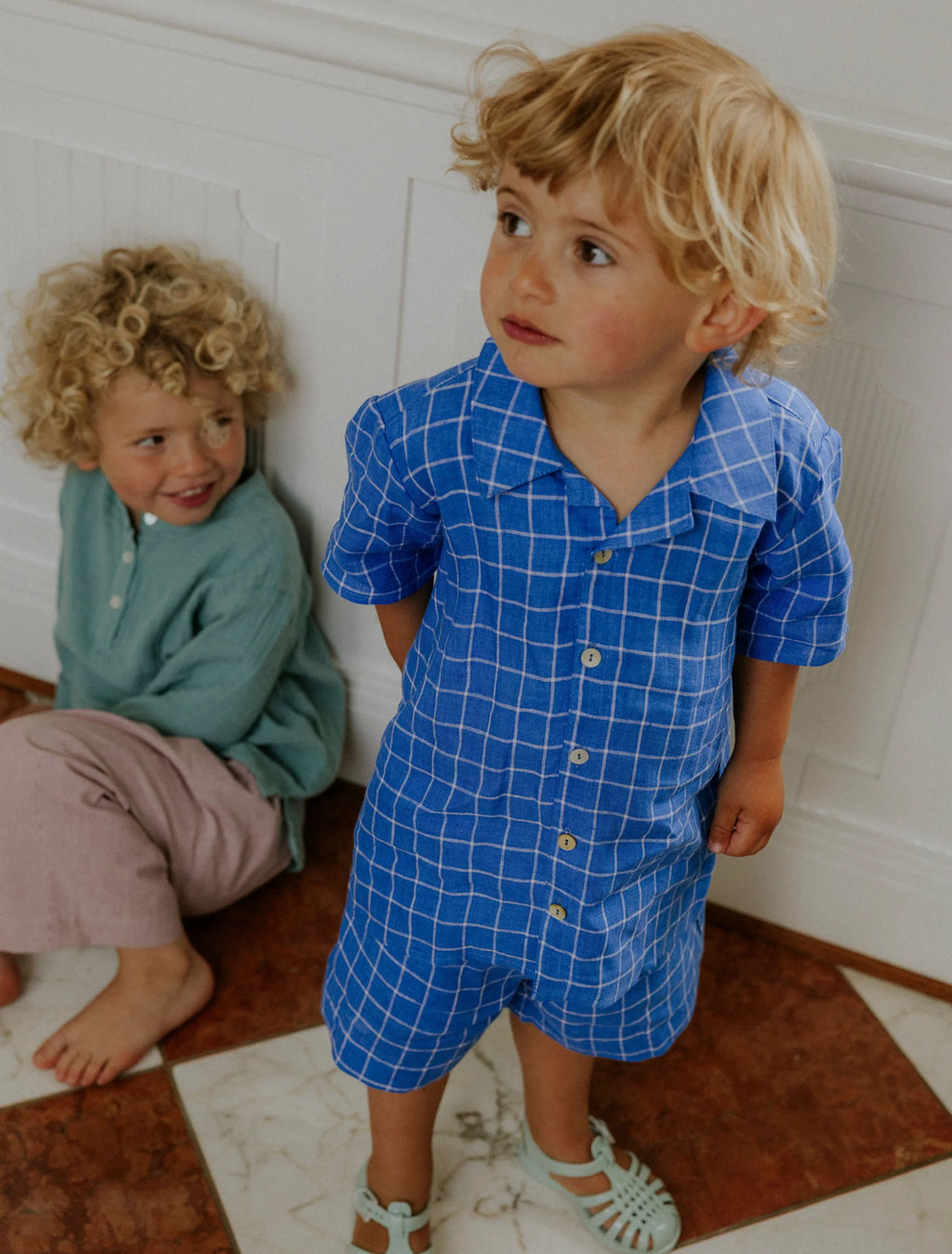 Andrea Shorts in Art Blue - Image 3