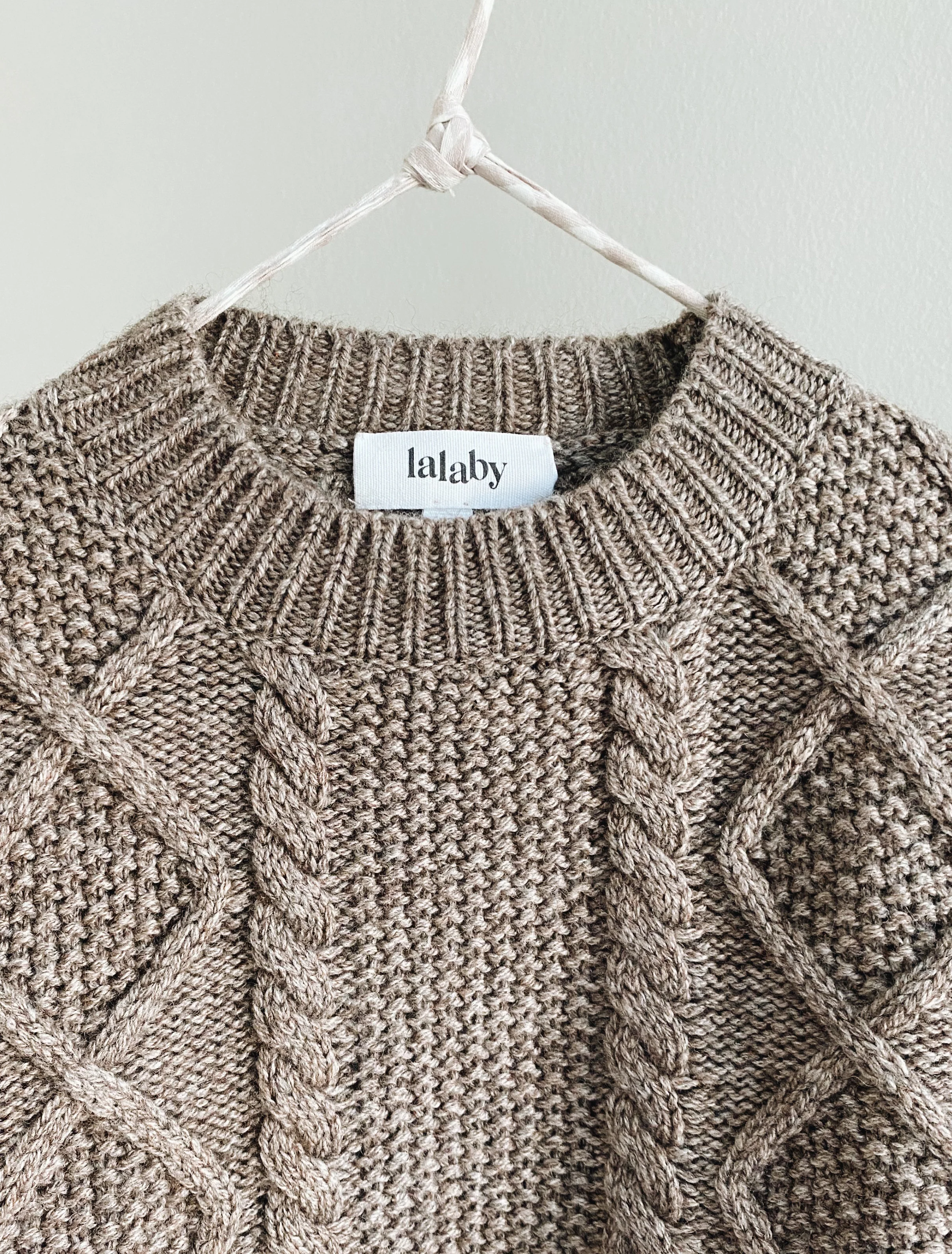 Aran Sweater in Millet - Image 4