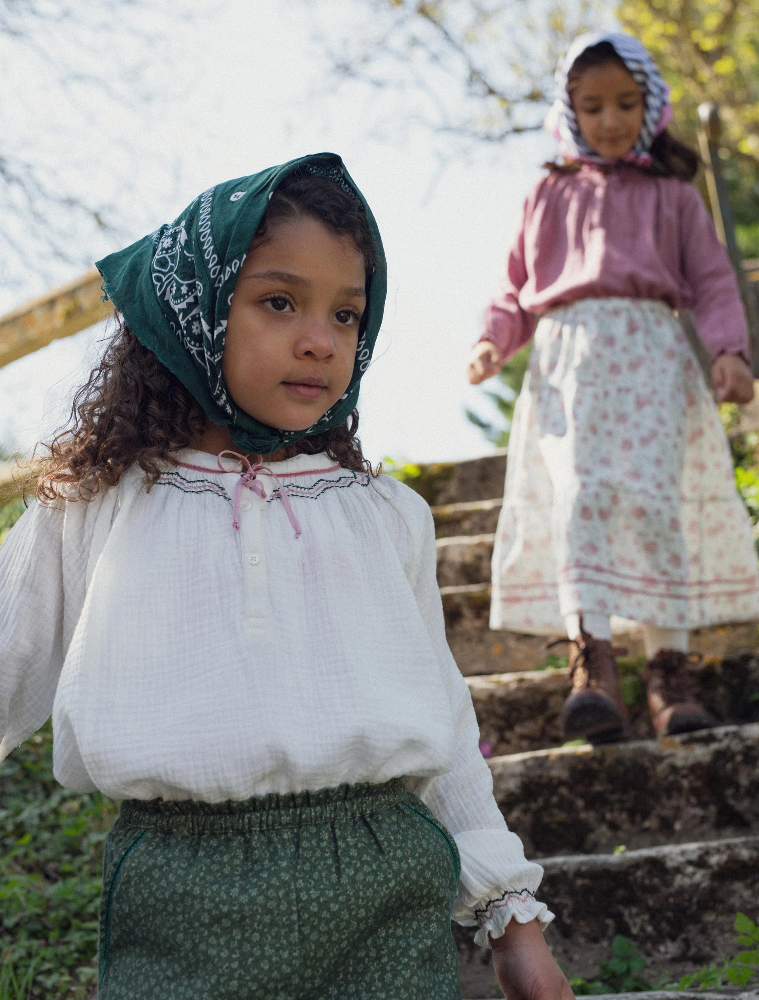 Aria Smocked Blouse in Milk - Image 7