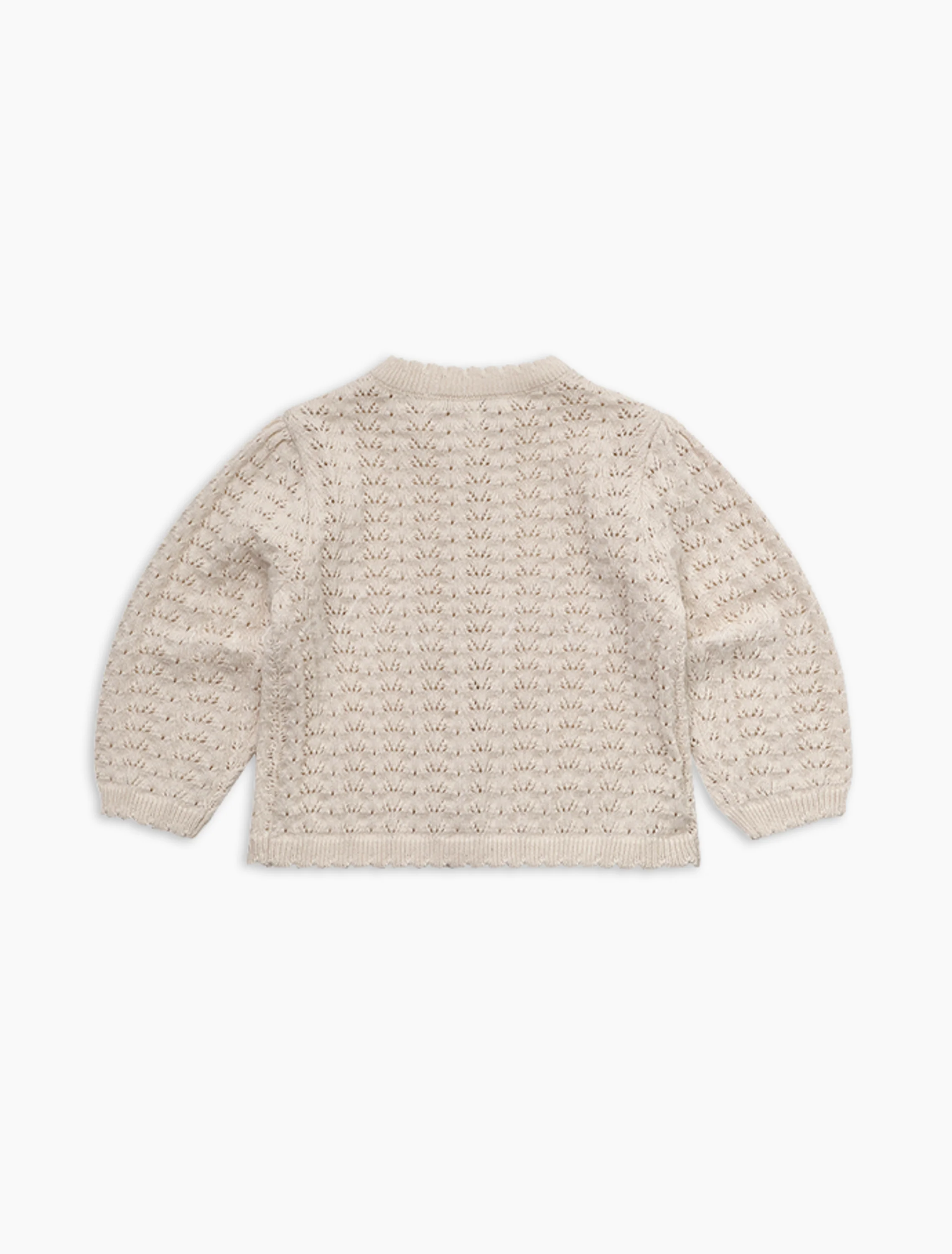 Baby Lavera Knit Cardigan in Pale Beige - Image 3