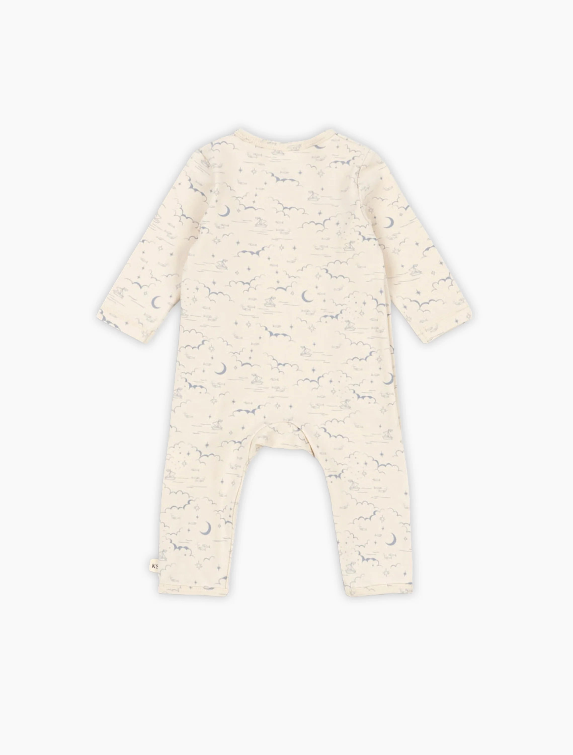 Basic Newborn Onesie Romper in Cielo Marino - Image 3