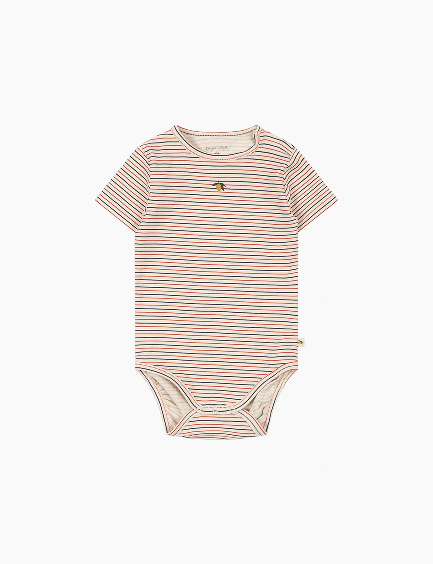 Basic SS Bodysuit in Stripe Tricolore Petit