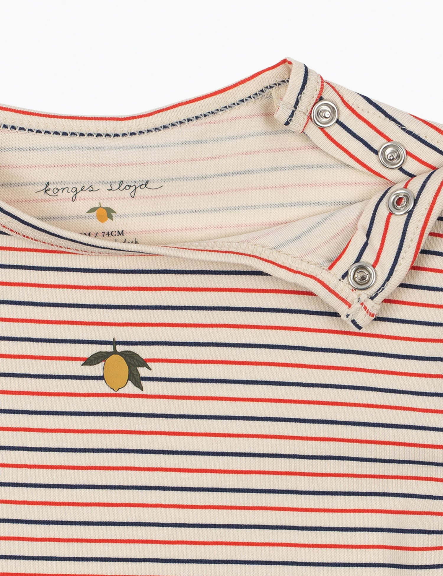 Basic SS Bodysuit in Stripe Tricolore Petit - Image 3