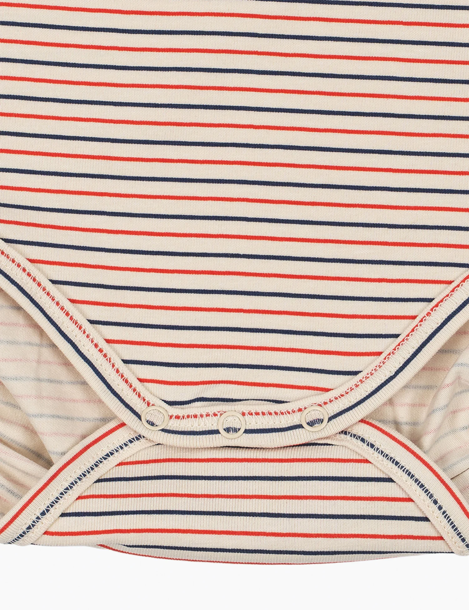 Basic SS Bodysuit in Stripe Tricolore Petit - Image 4