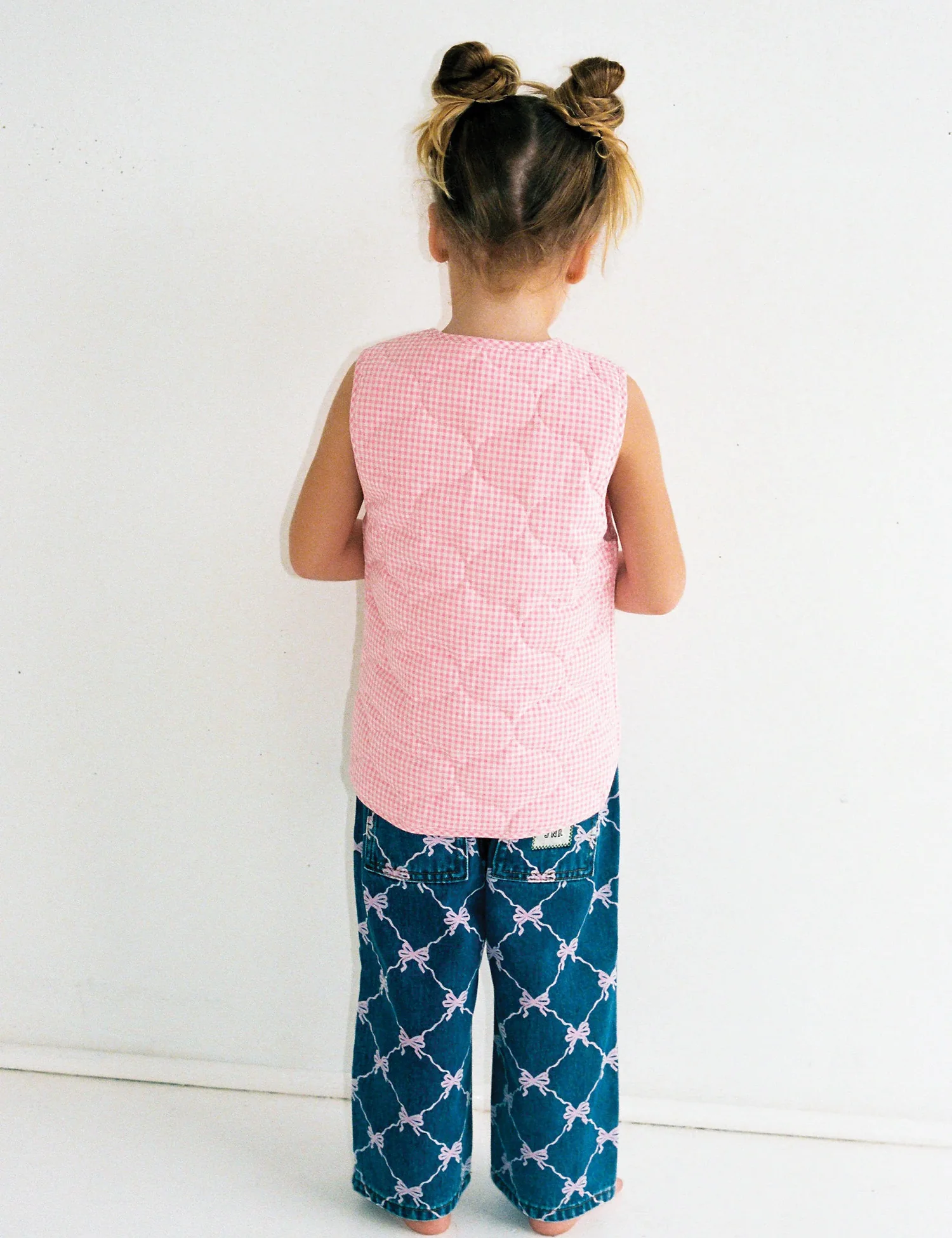 Beau Vest in Gingham/Roses - Image 4