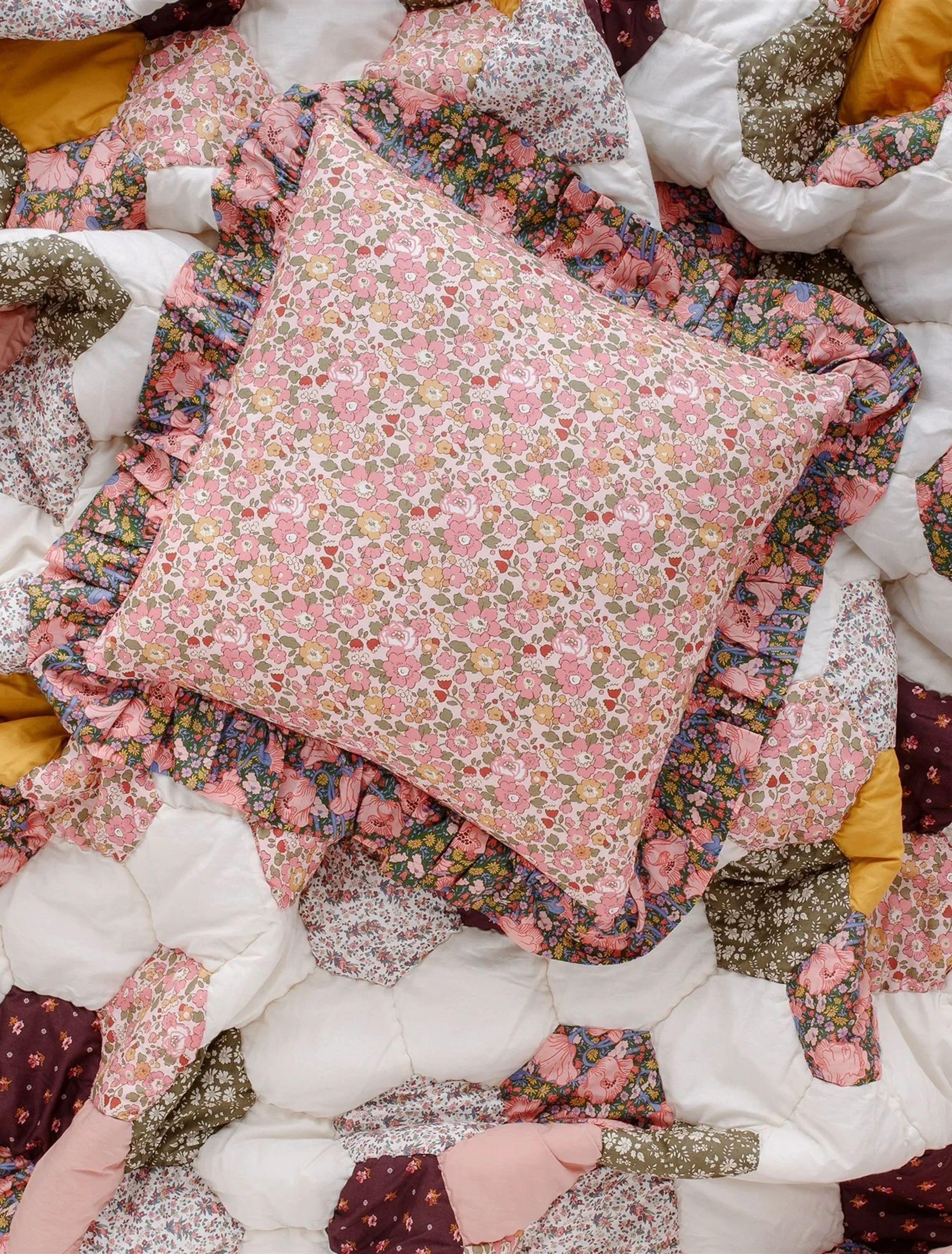 Betsy Liberty Frill Cushion - Image 2