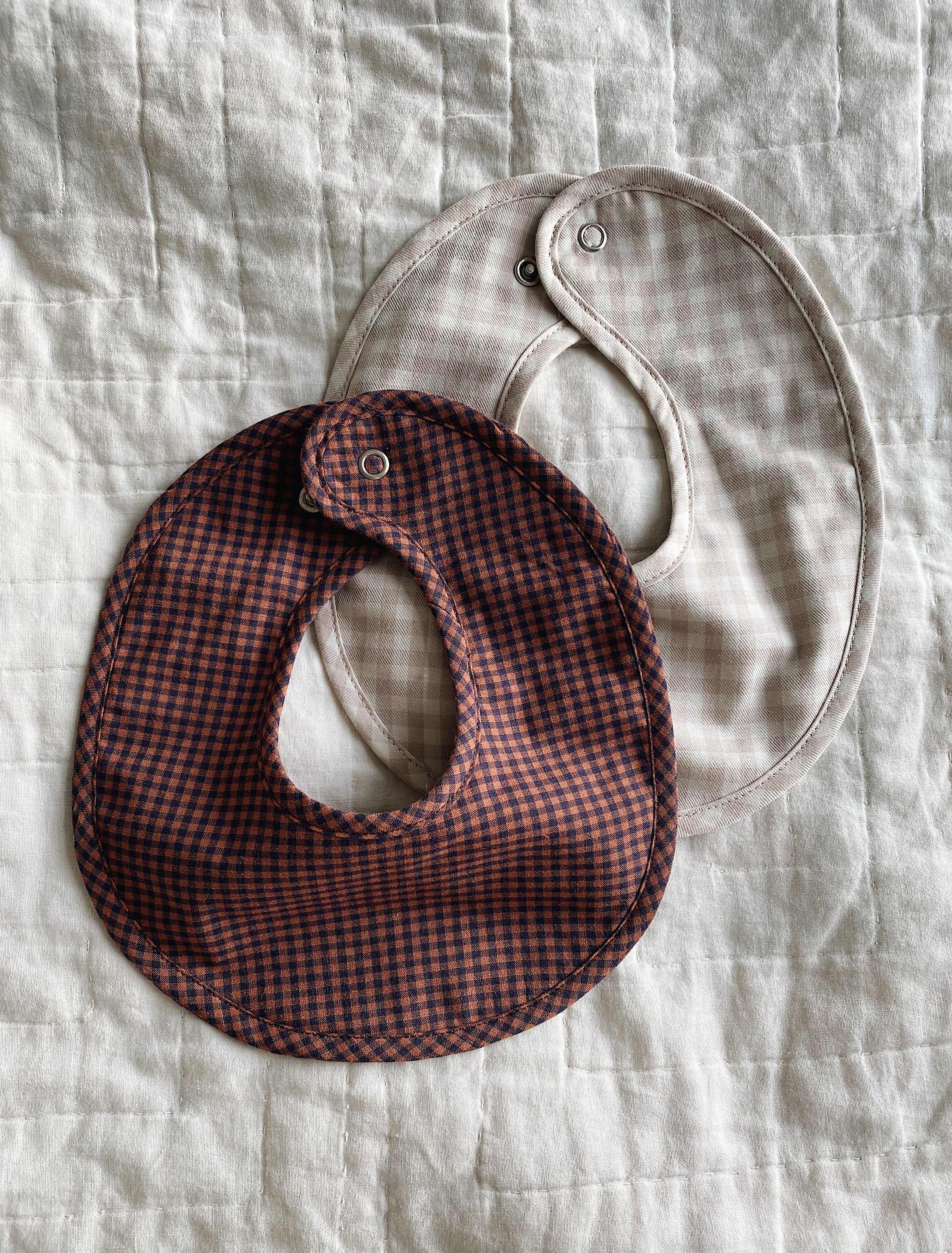 Bibi Bibs 2-Pack in Indigo Check - Image 3