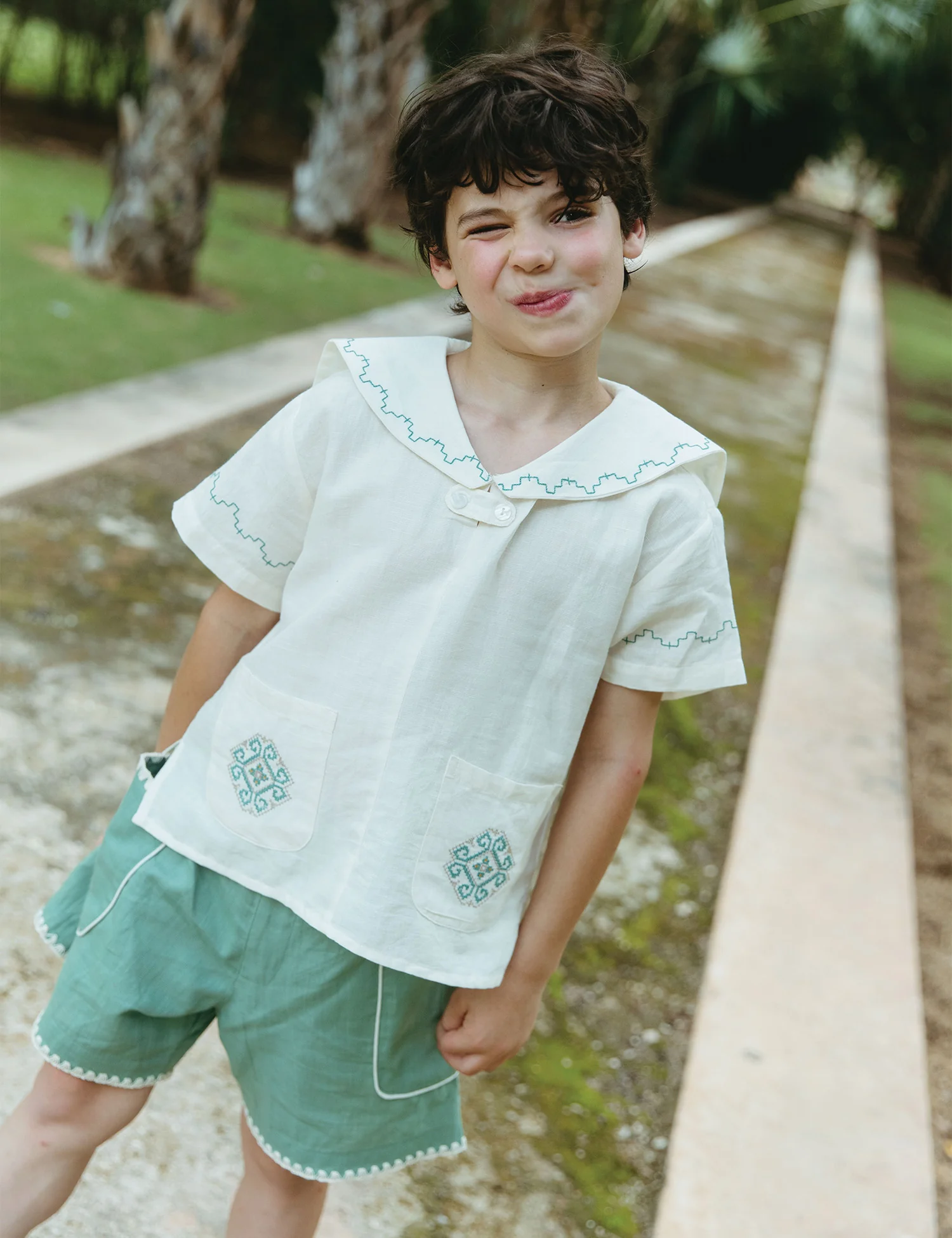 Birch Shorts in Peridot Green - Image 3
