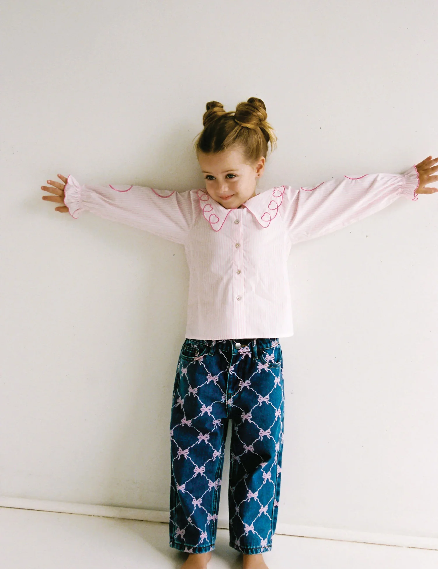 Blair Jeans in Pink Bows - Image 4