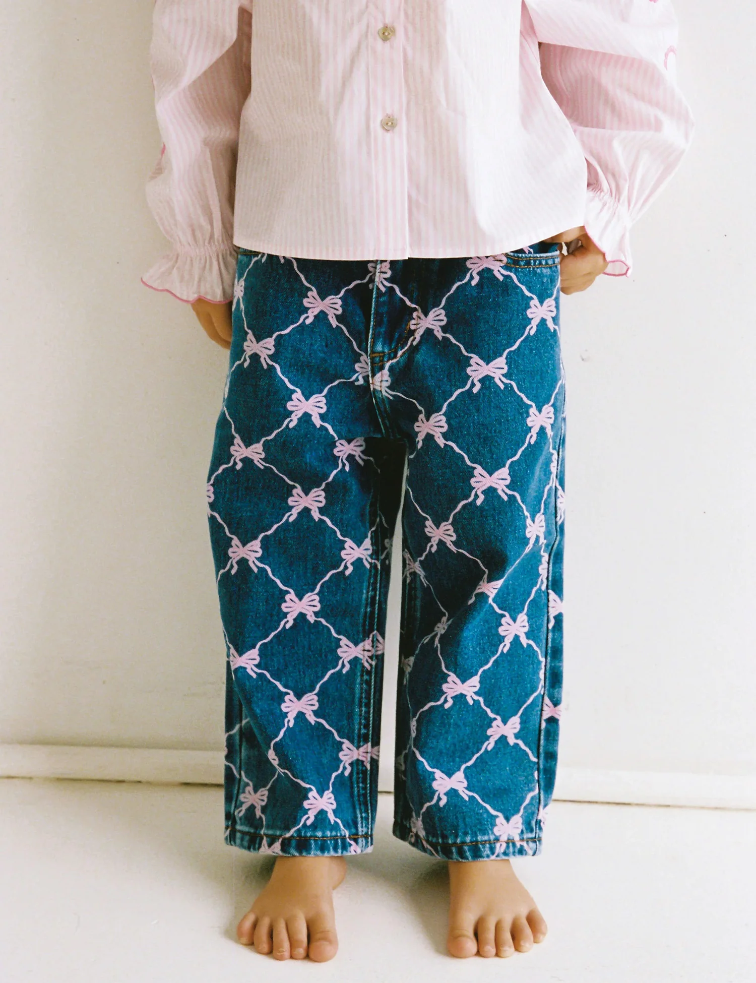 Blair Jeans in Pink Bows - Image 5