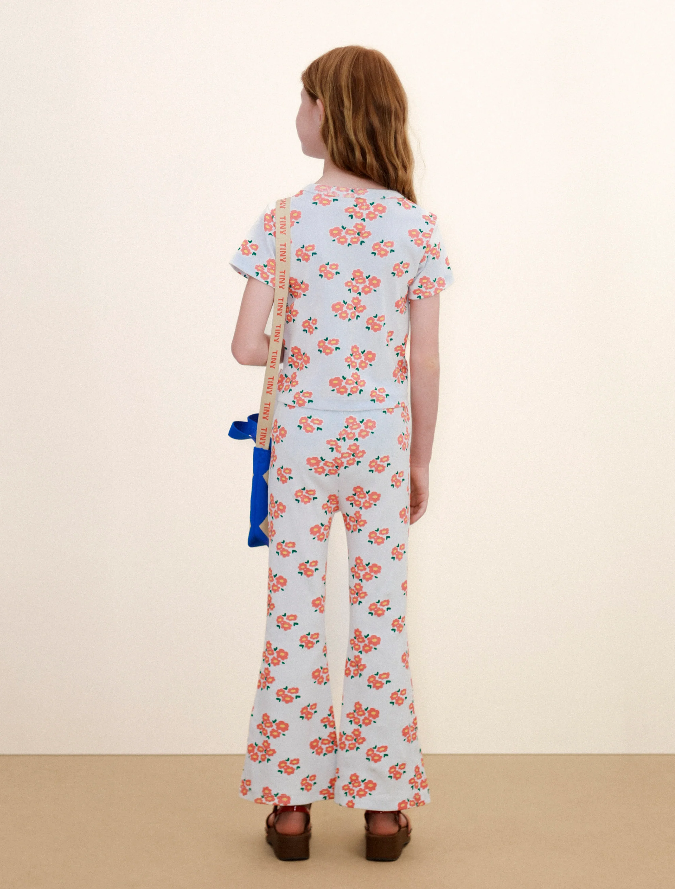 Blossoms Rib Tee in Ice Blue - Image 3