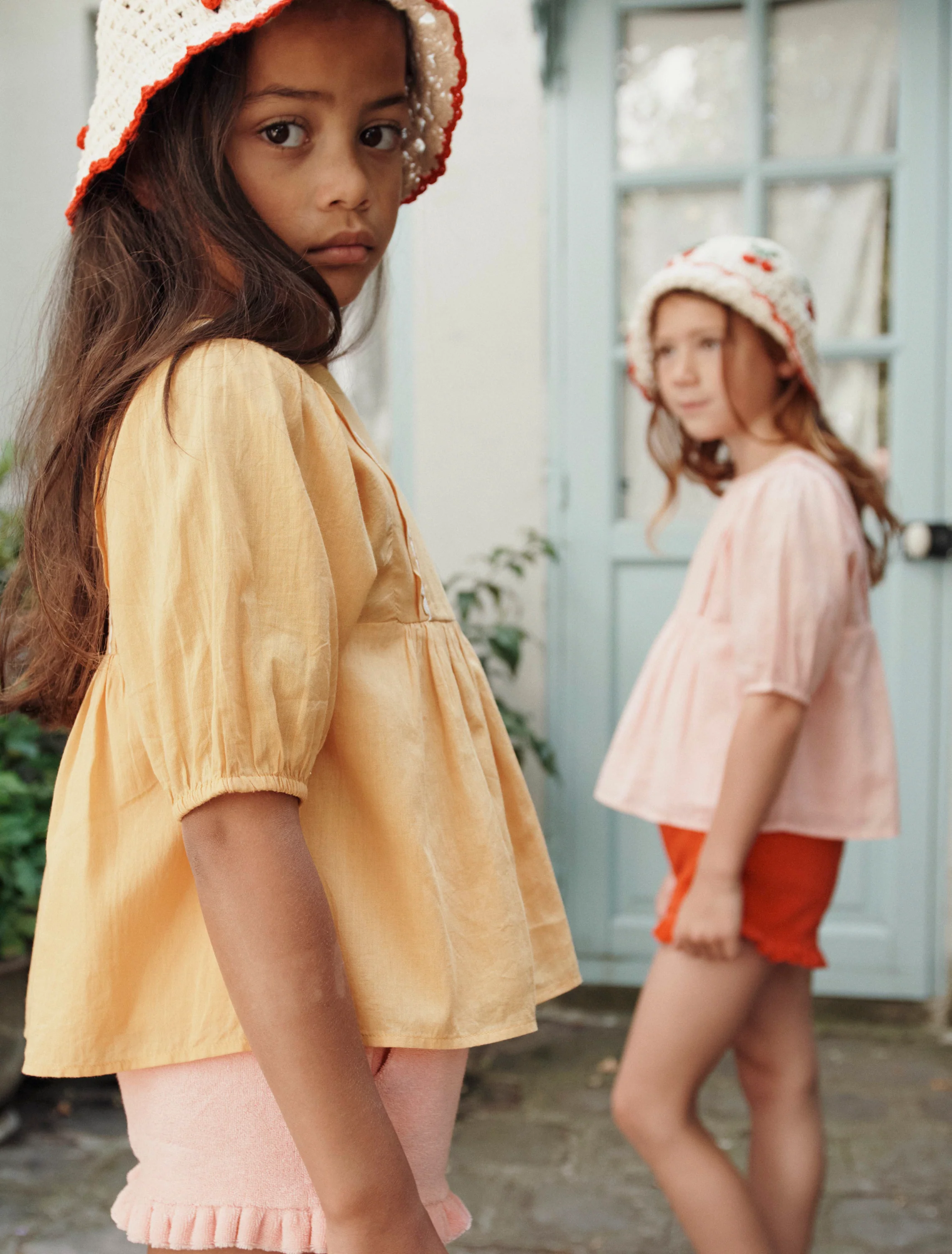 Bob Crochet Hat in Cerise - Image 3
