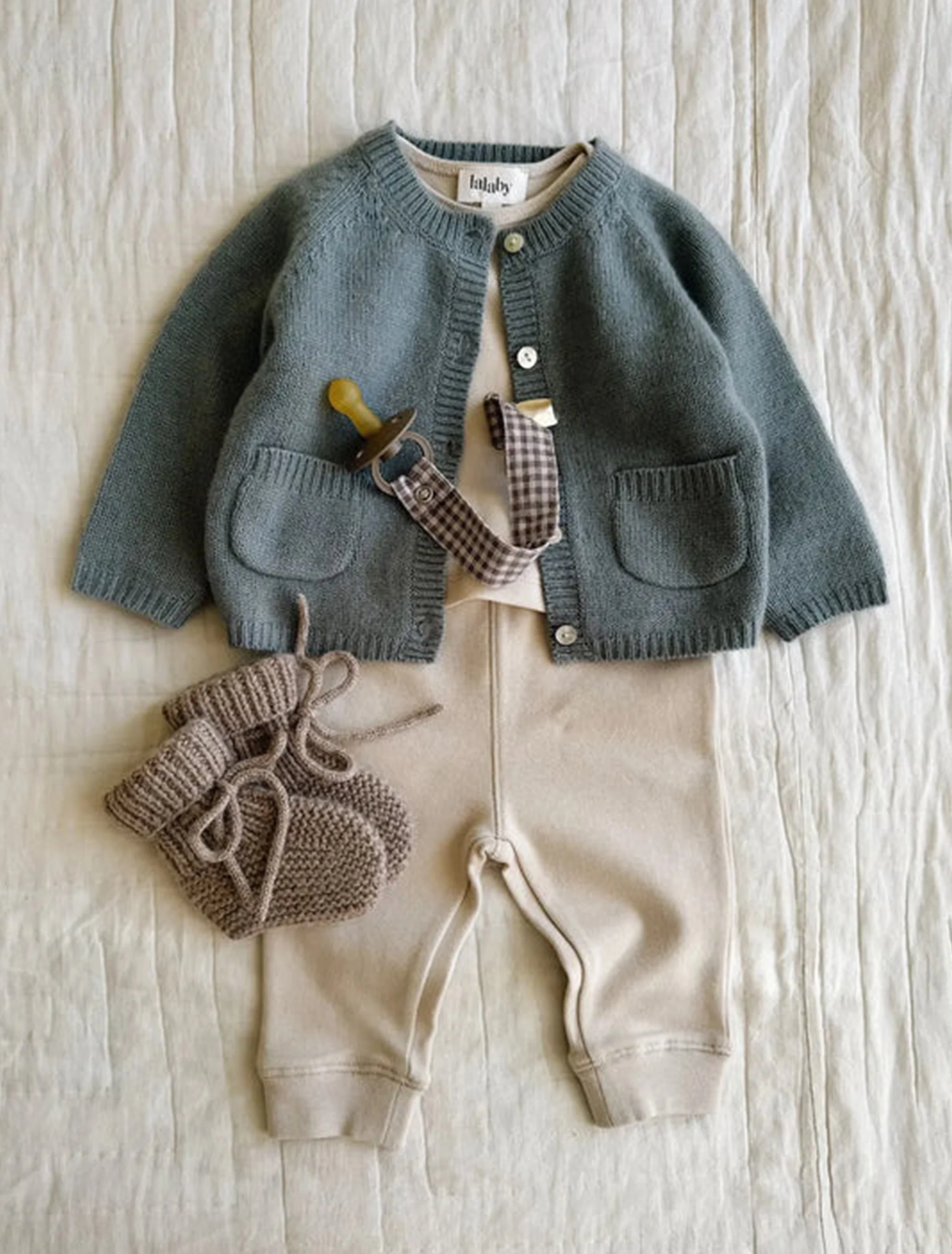 Bobbie Baby Cardigan in Dove - Image 3