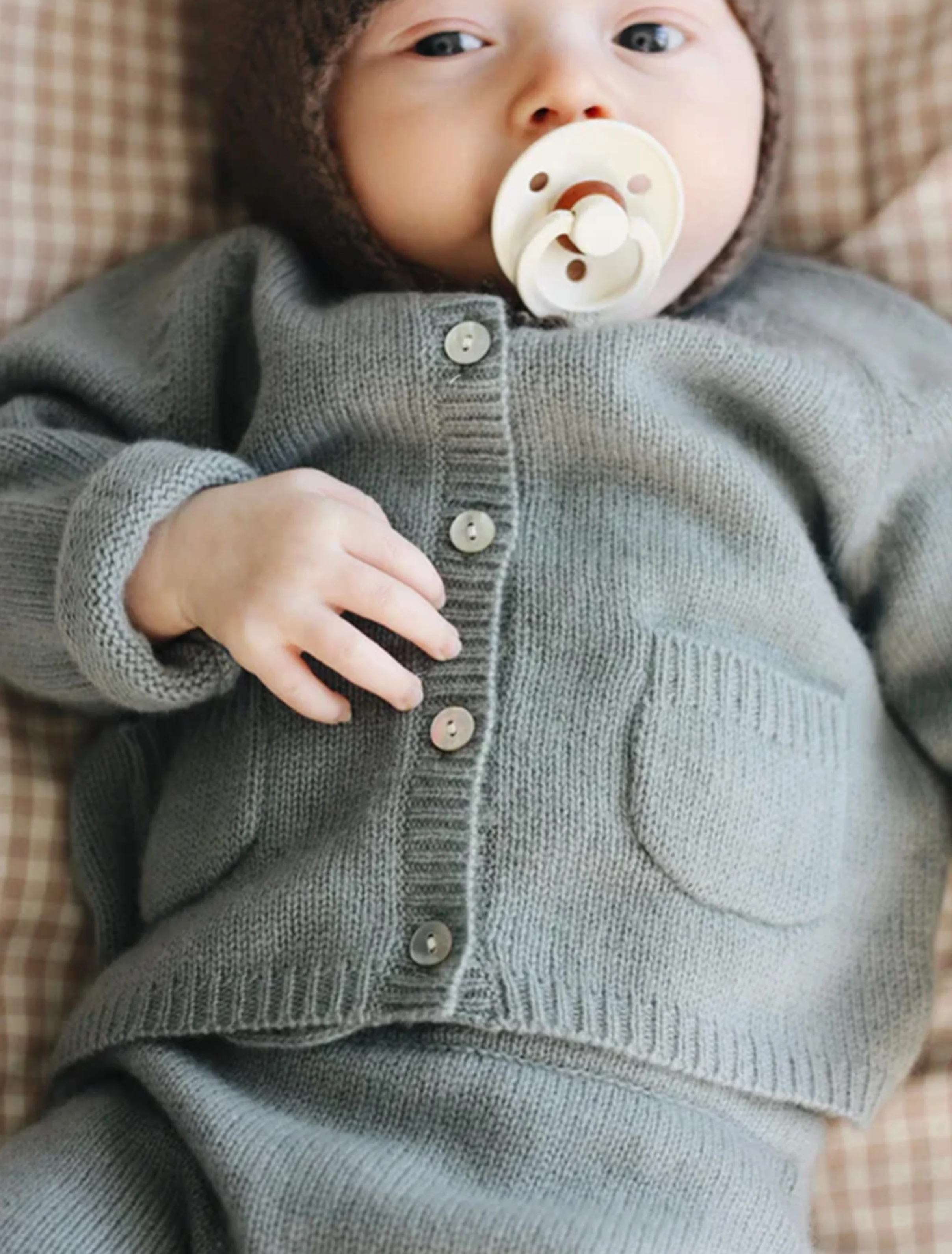 Bobbie Baby Cardigan in Dove - Image 4