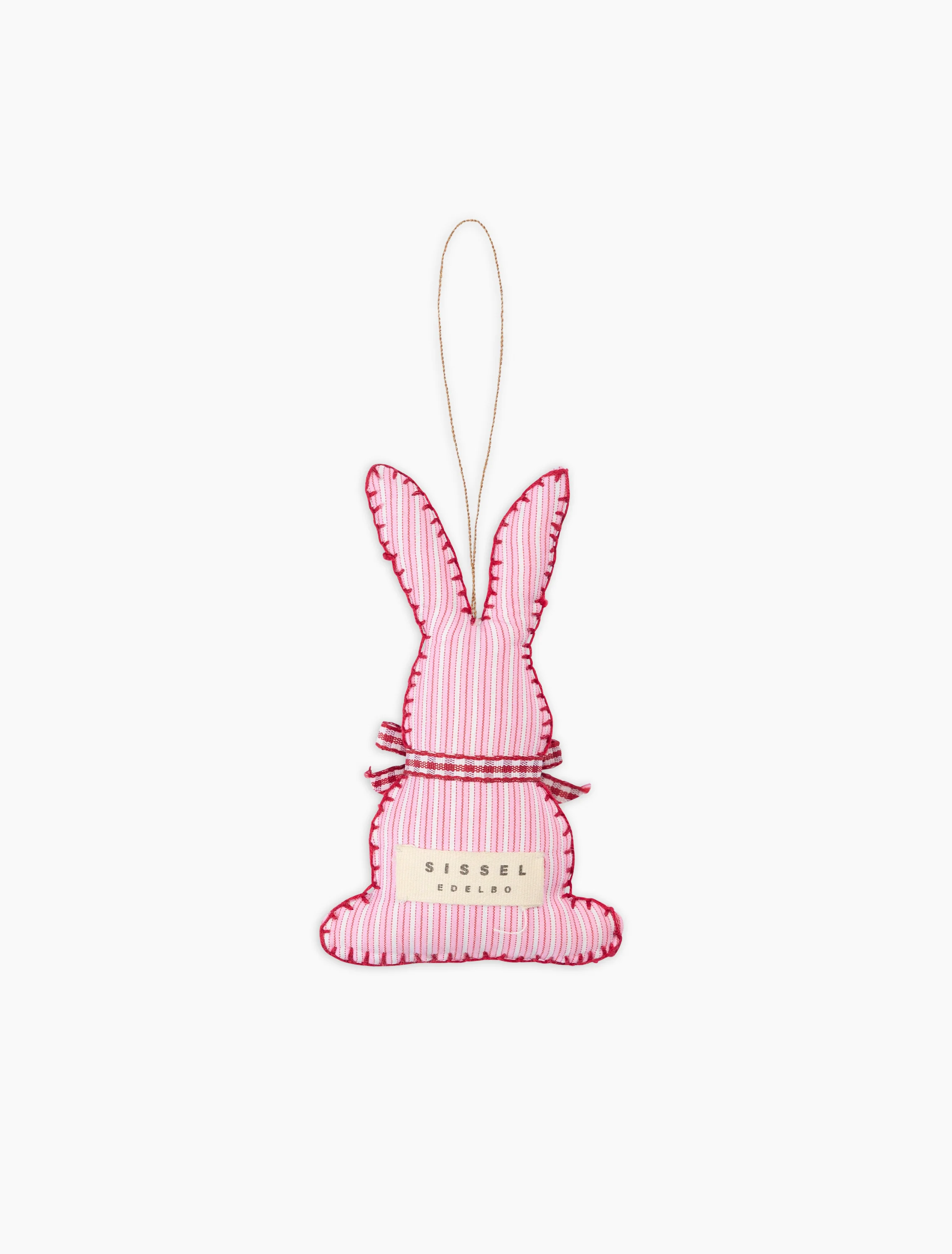Bonnie Bunny Ornament in Pink Stripes - Image 5
