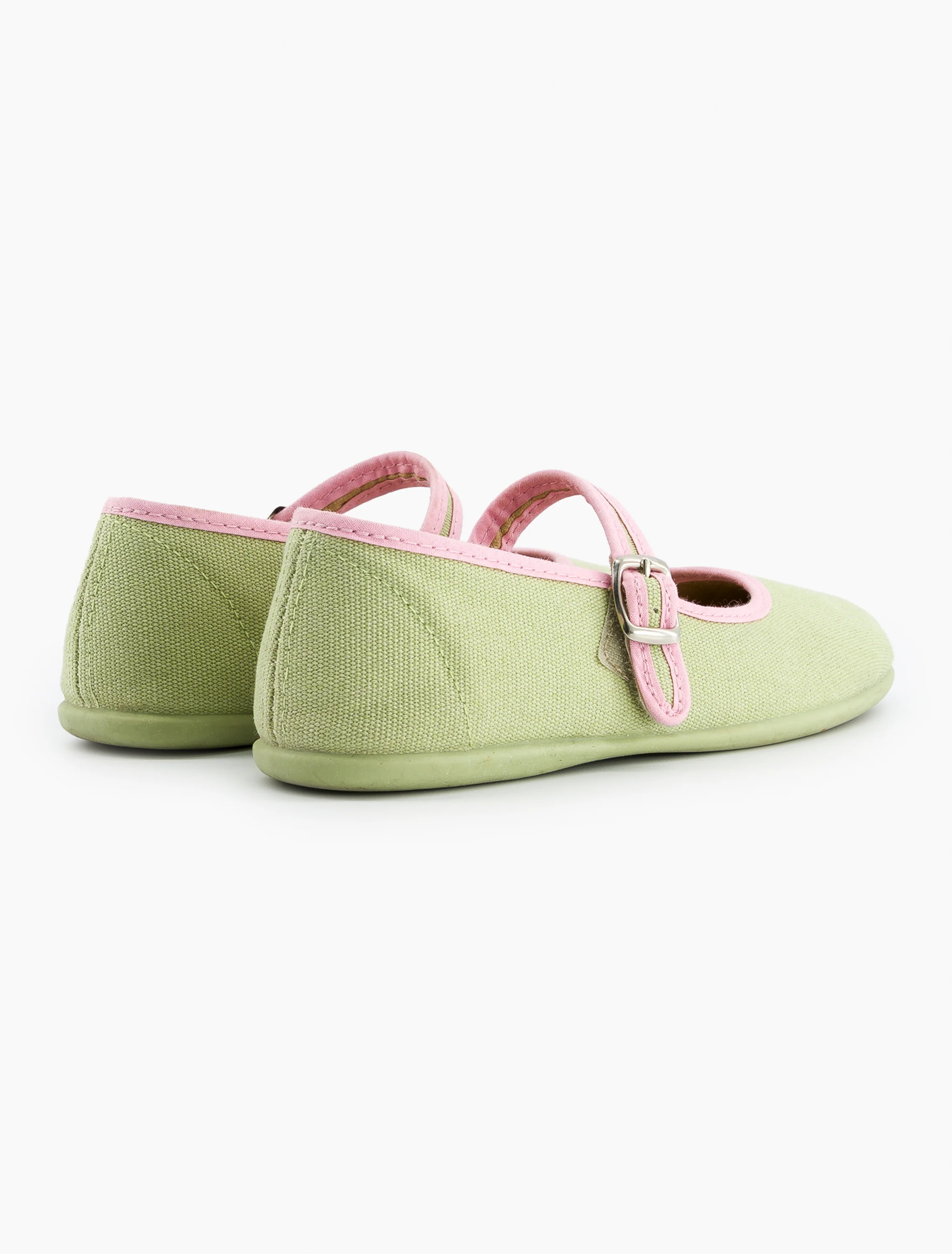Canvas Mary Janes in Pistachio - Image 4