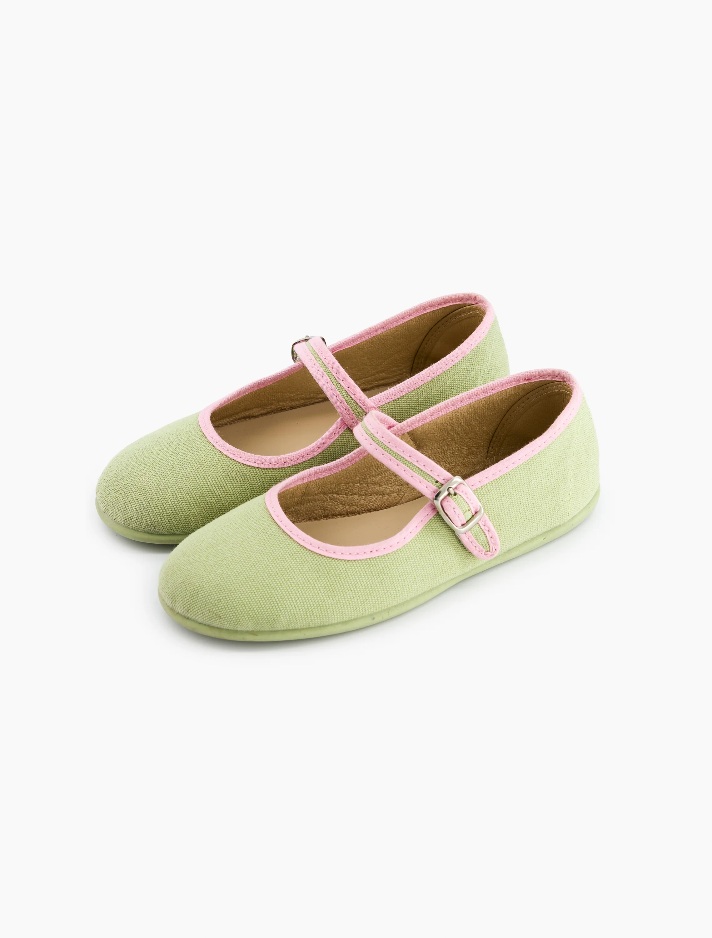 Canvas Mary Janes in Pistachio - Image 5
