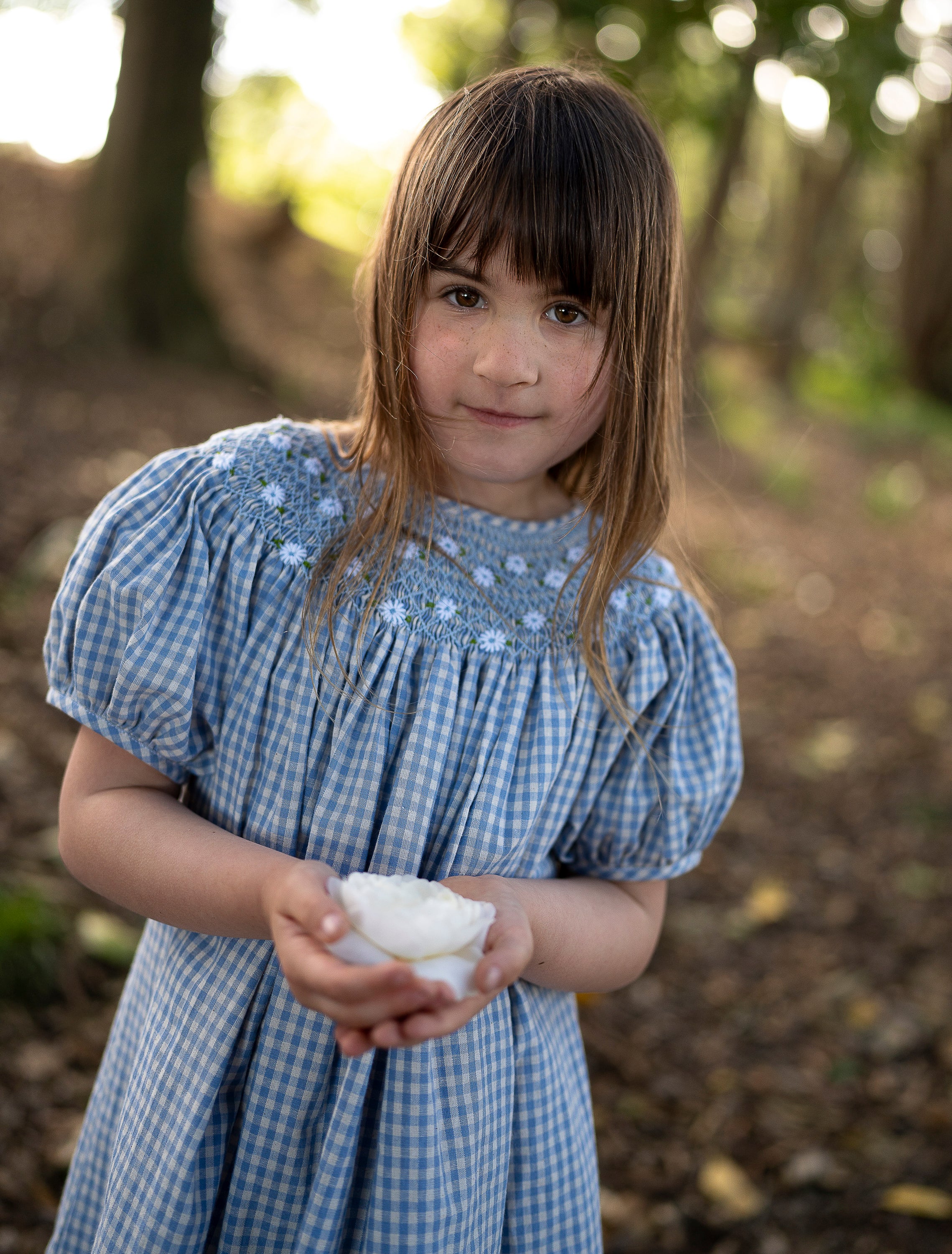 Celeste Dress in Baby Blue Gingham - Image 5
