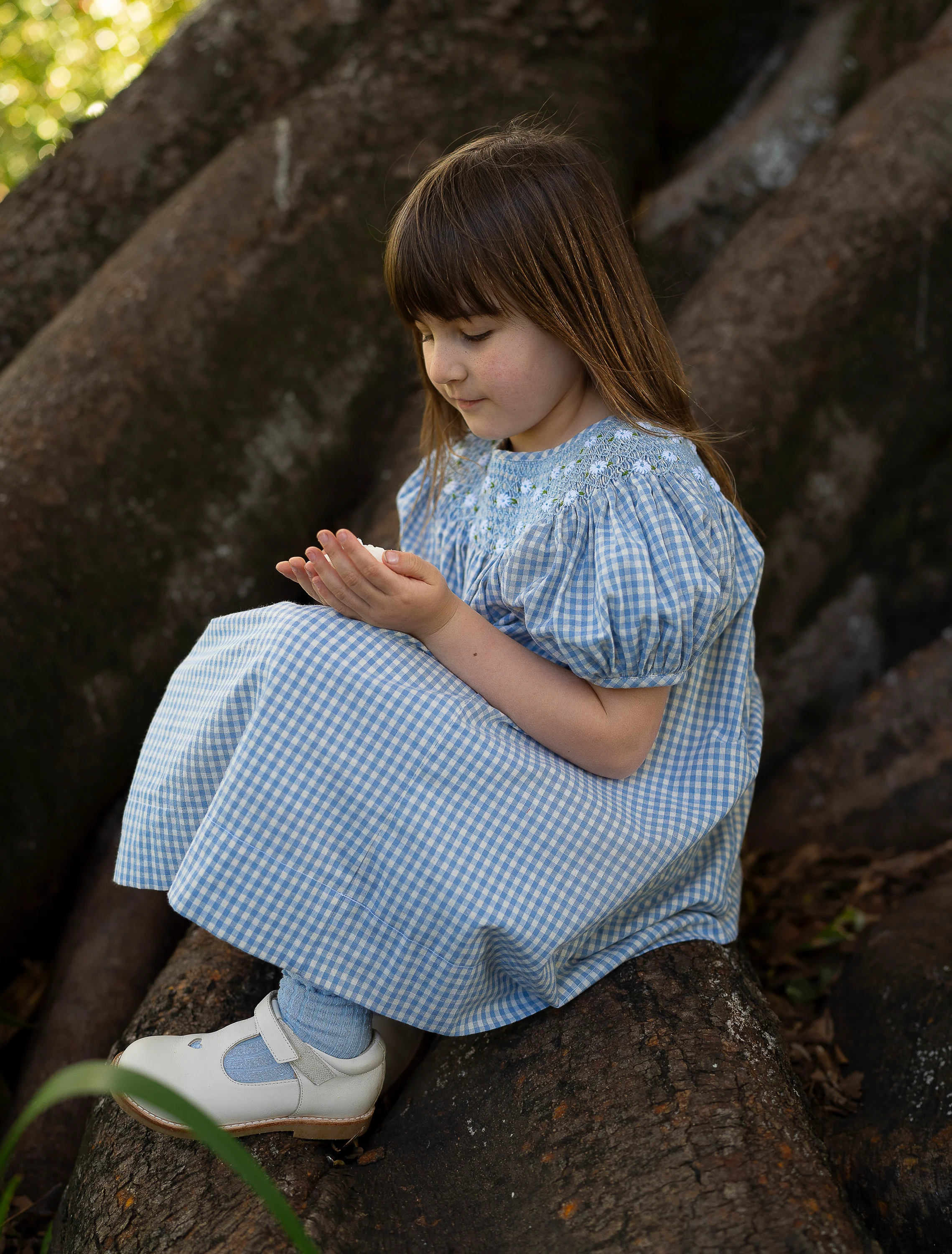Celeste Dress in Baby Blue Gingham - Image 7
