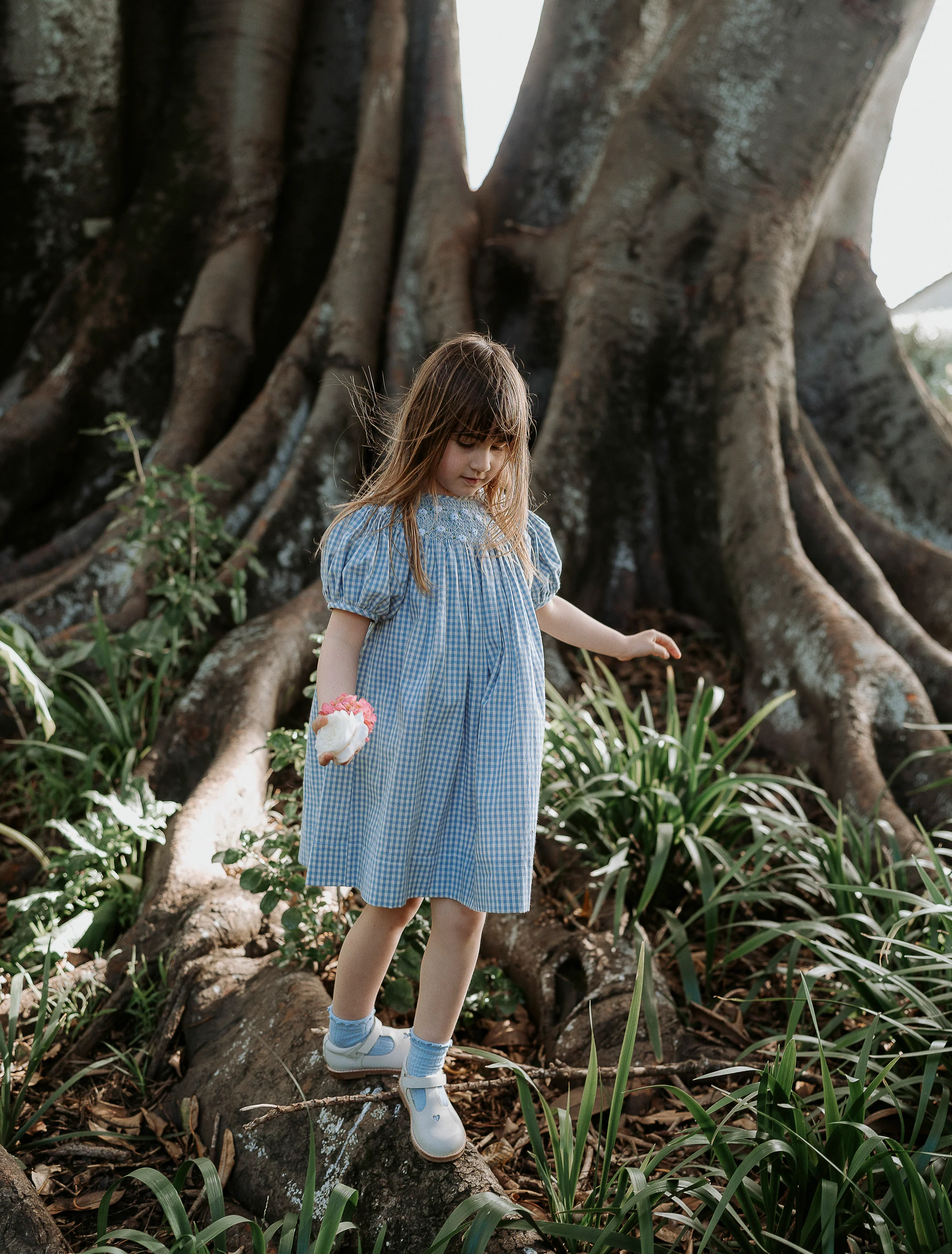 Celeste Dress in Baby Blue Gingham - Image 8
