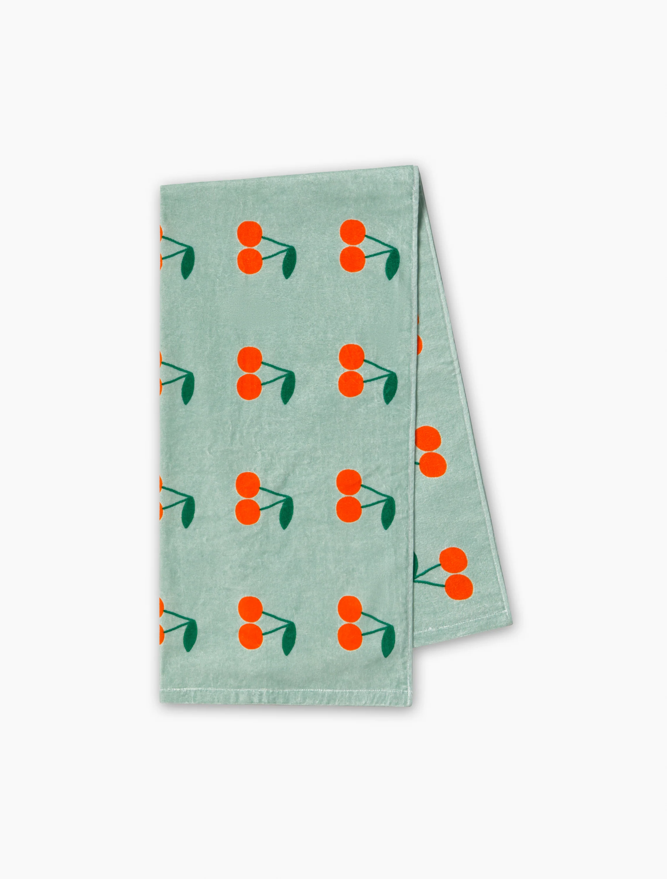 Cherries Towel in Washed Emerald - Image 5