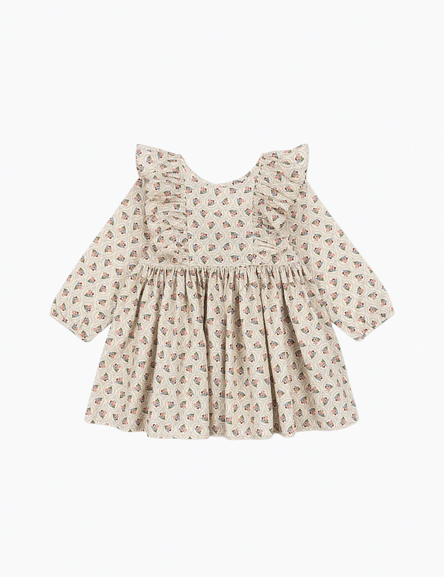 Cianna LS Bow Dress in Verona Blues