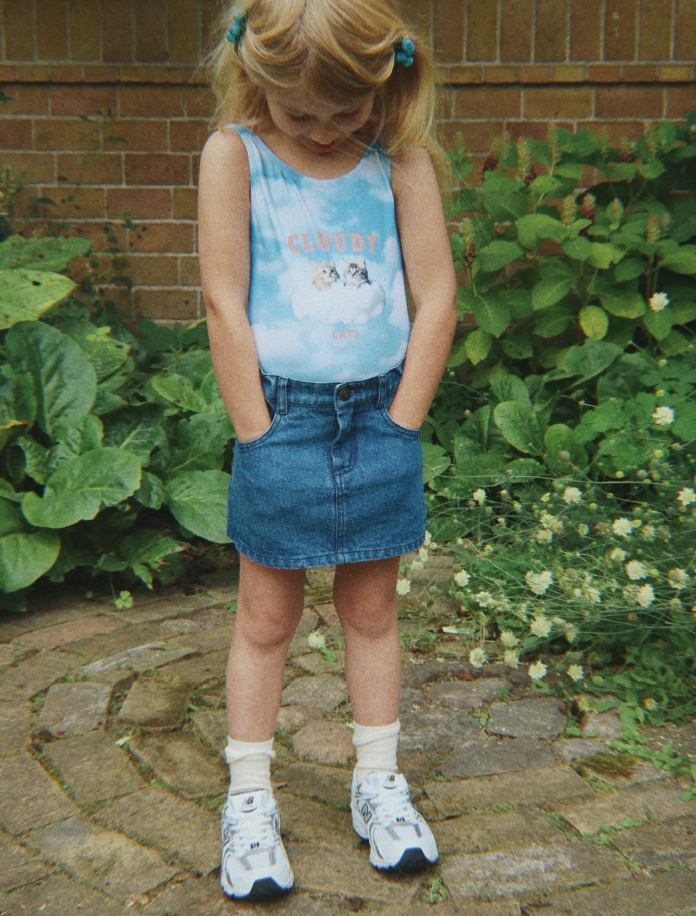 Cloudy Swimsuit in Cloudy Cats - Image 2