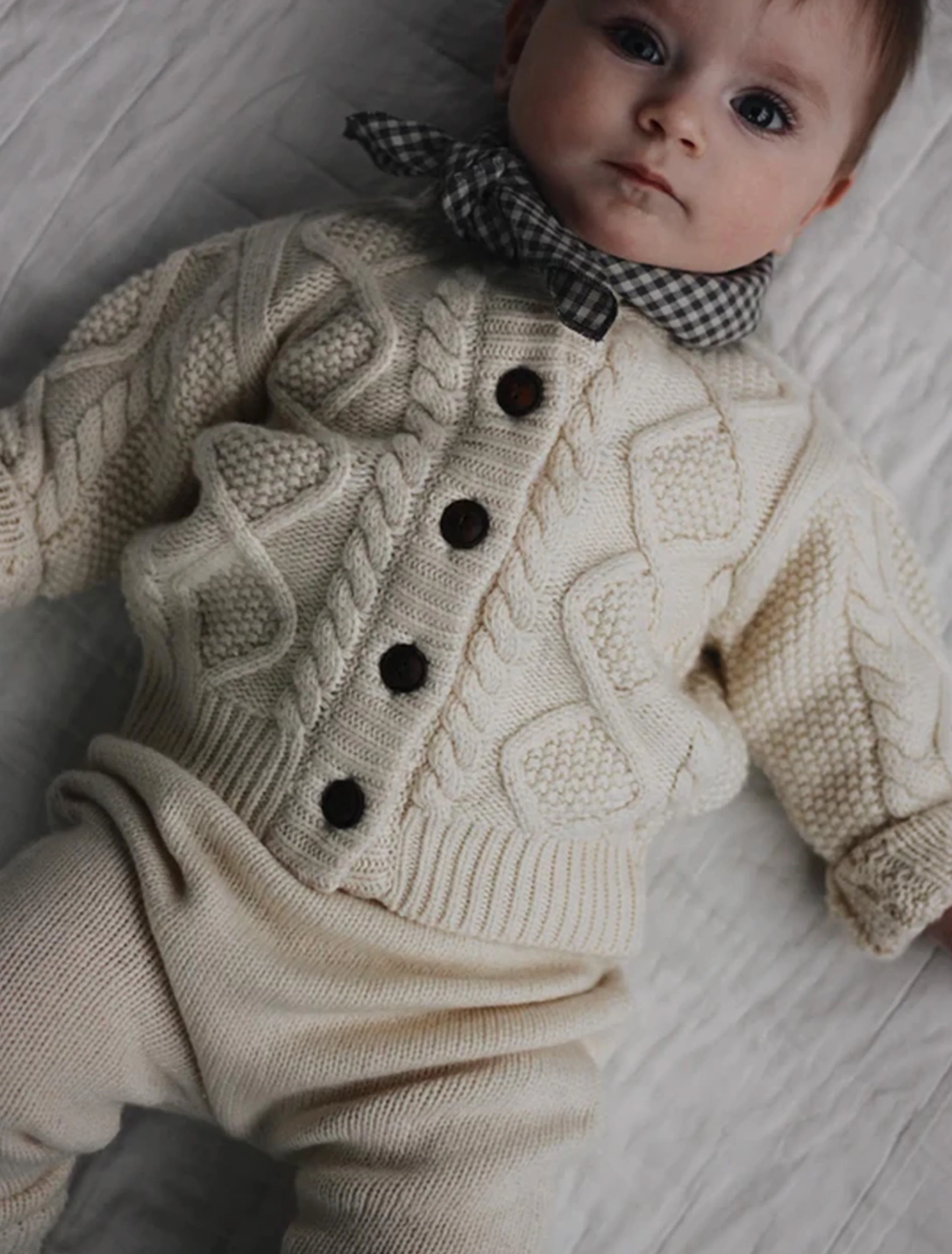 Coby Baby Cardigan in Natural - Image 2