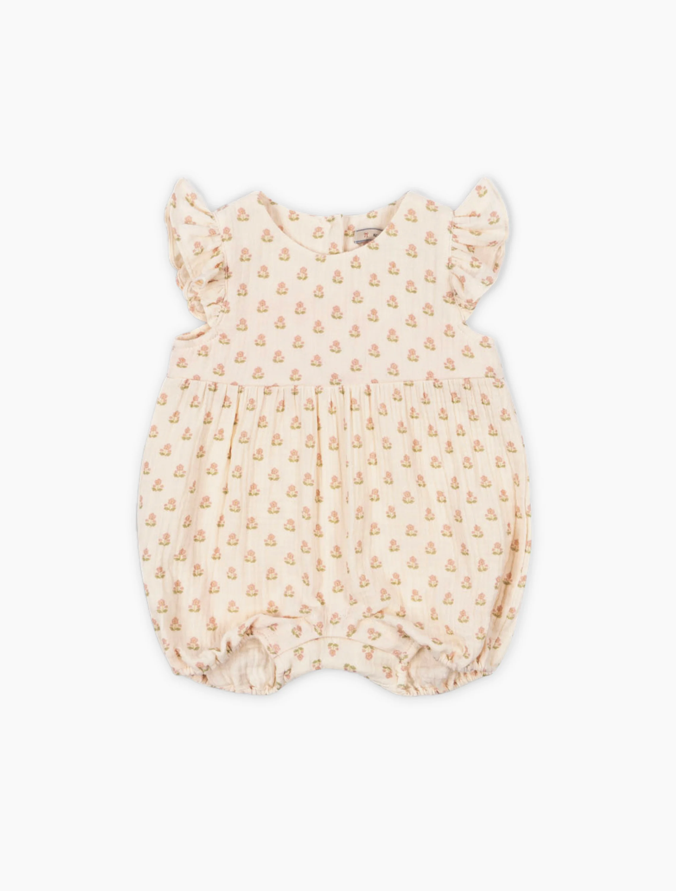 Coco Frill Romper in Carta Rosa