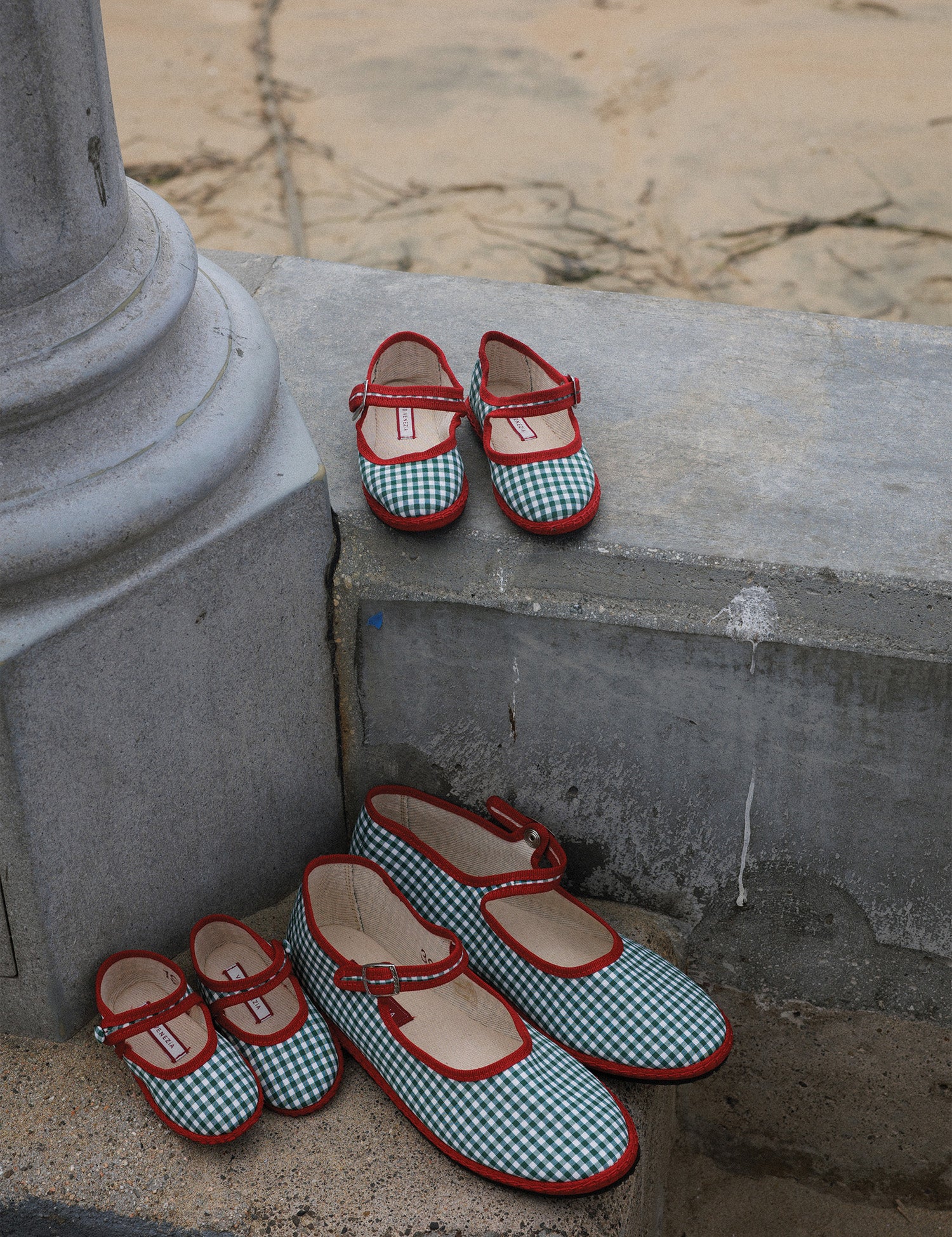 Cotton Mary Jane Flats in Etrusca Green Gingham - Image 6