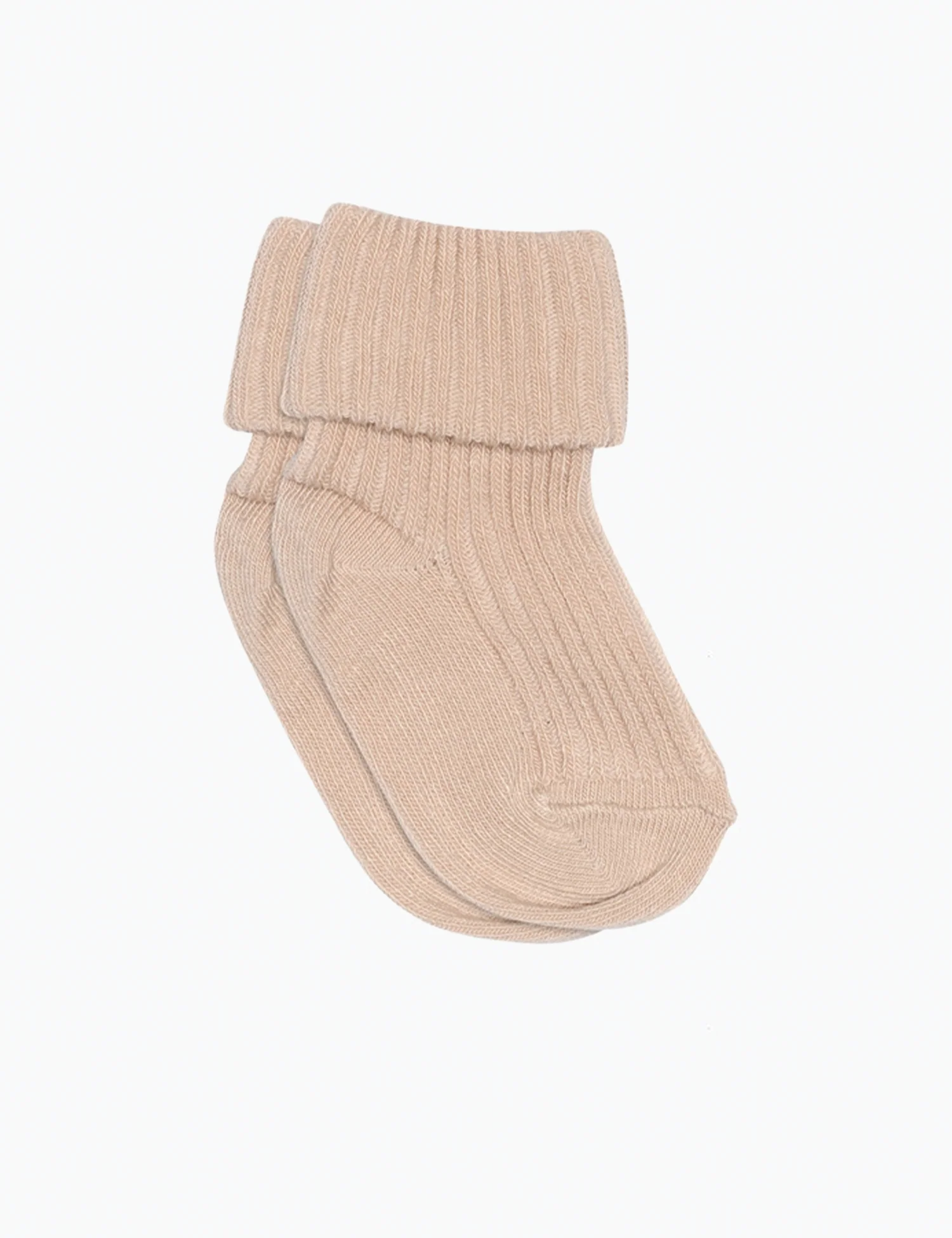 Cotton Rib Socks in Rose Dust