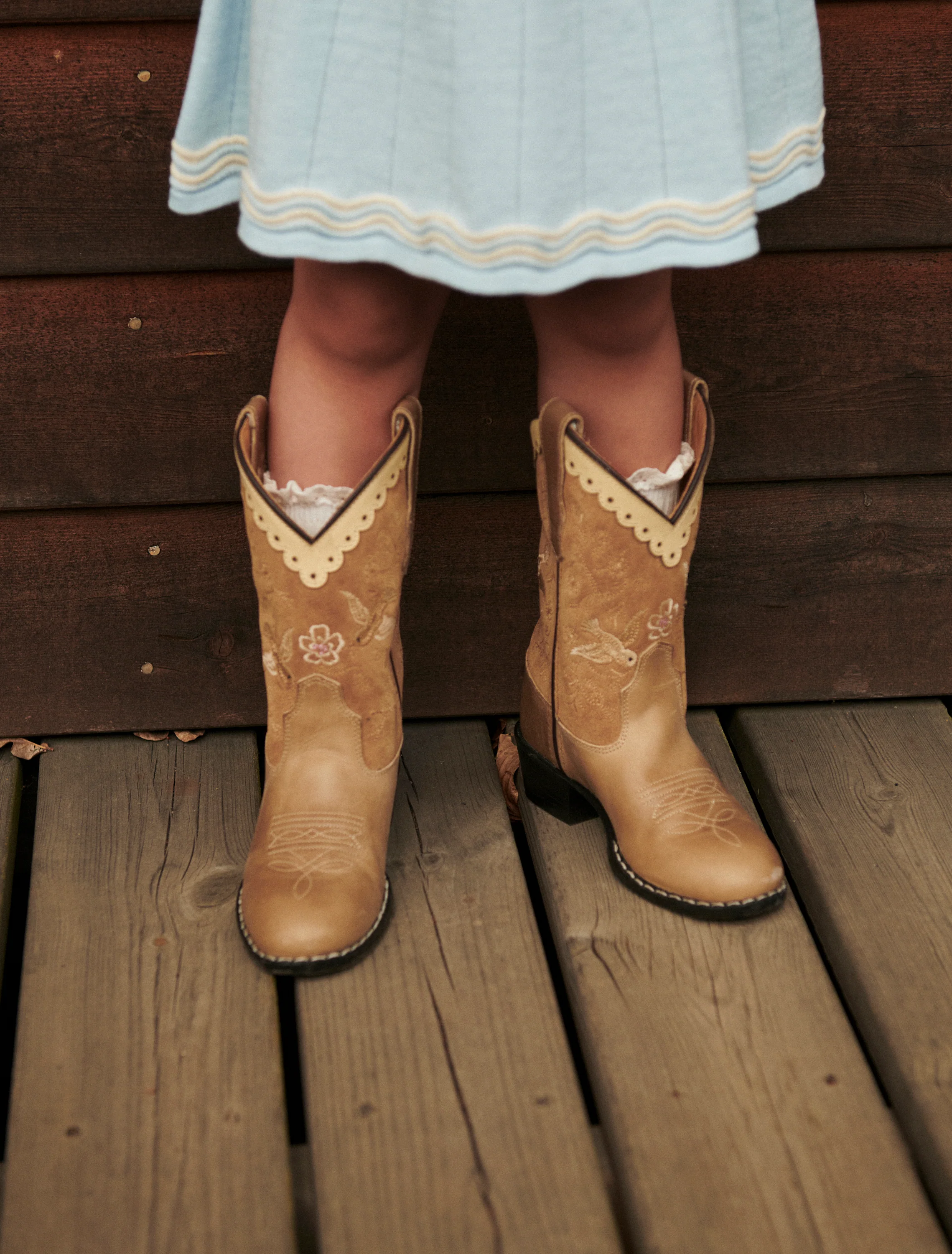 Cowboy Boots in Dove Suede - Image 4
