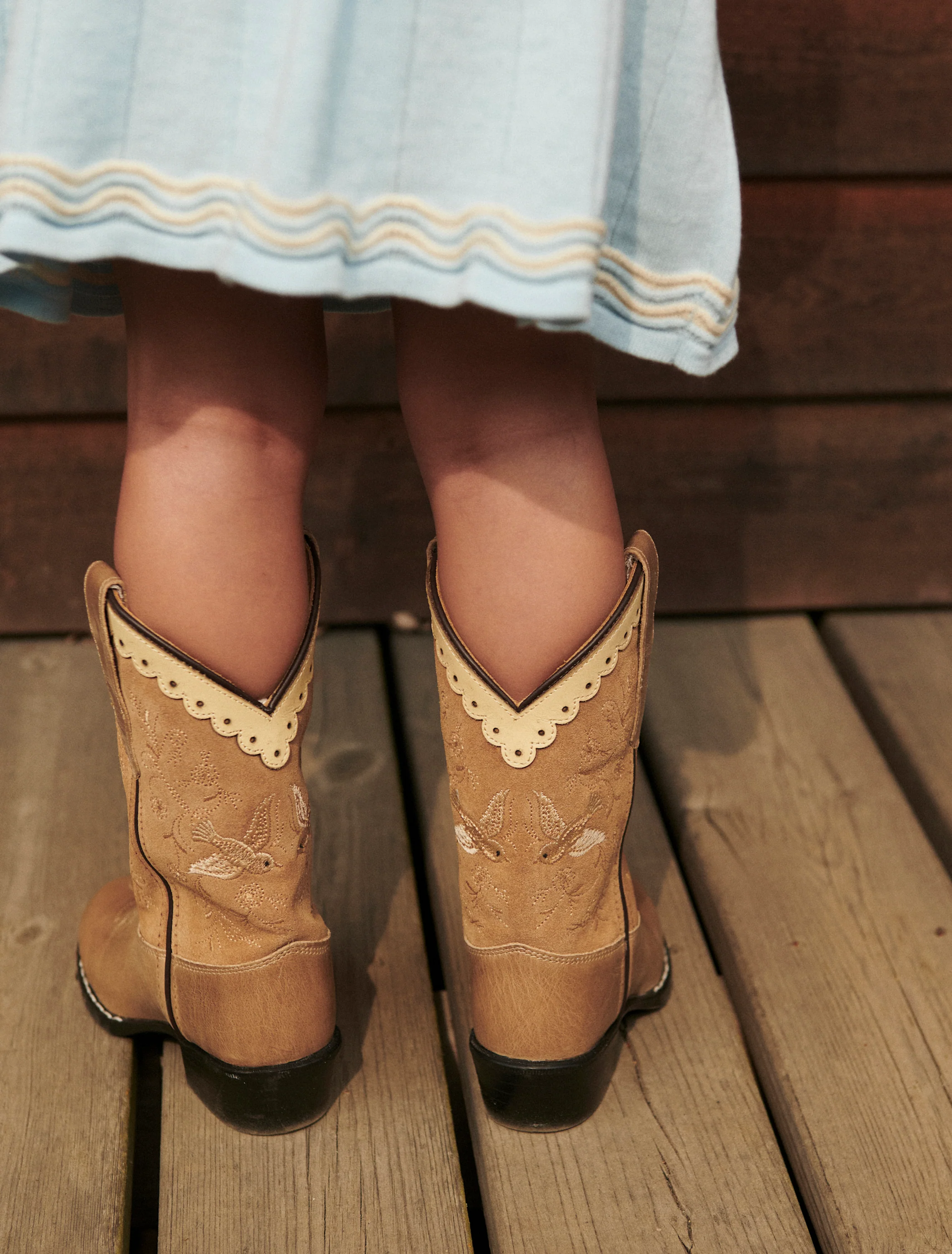 Cowboy Boots in Dove Suede - Image 5