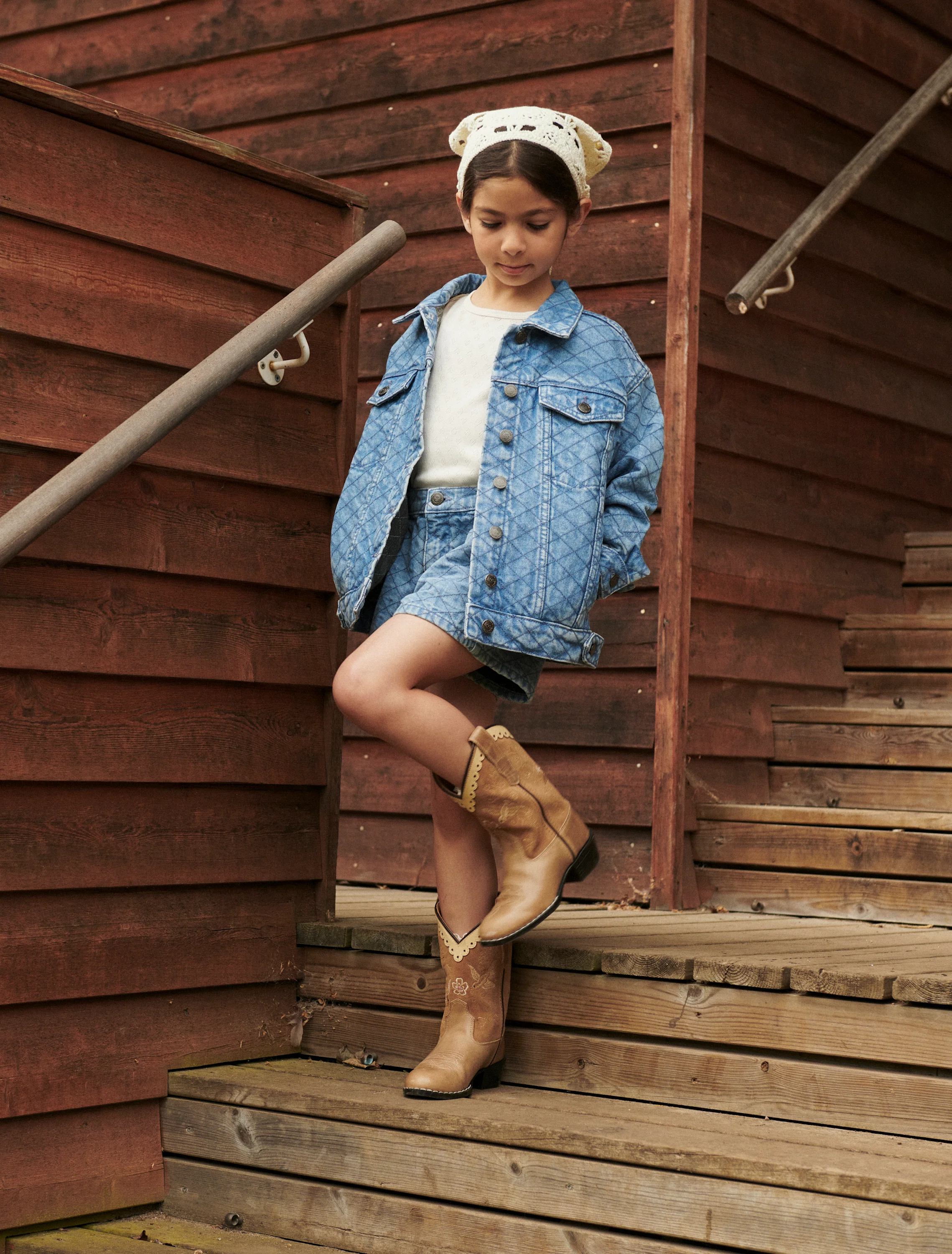 Cowboy Boots in Dove Suede - Image 6