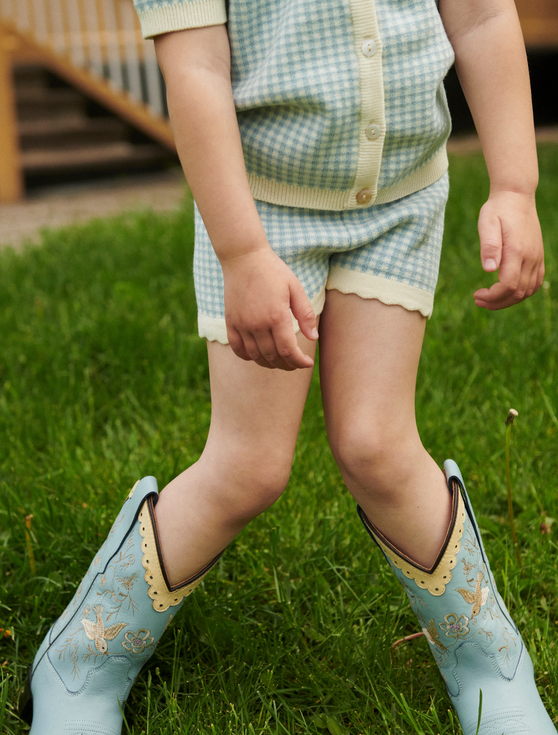 Cowboy Boots in Dusty Blue Dove - Image 4
