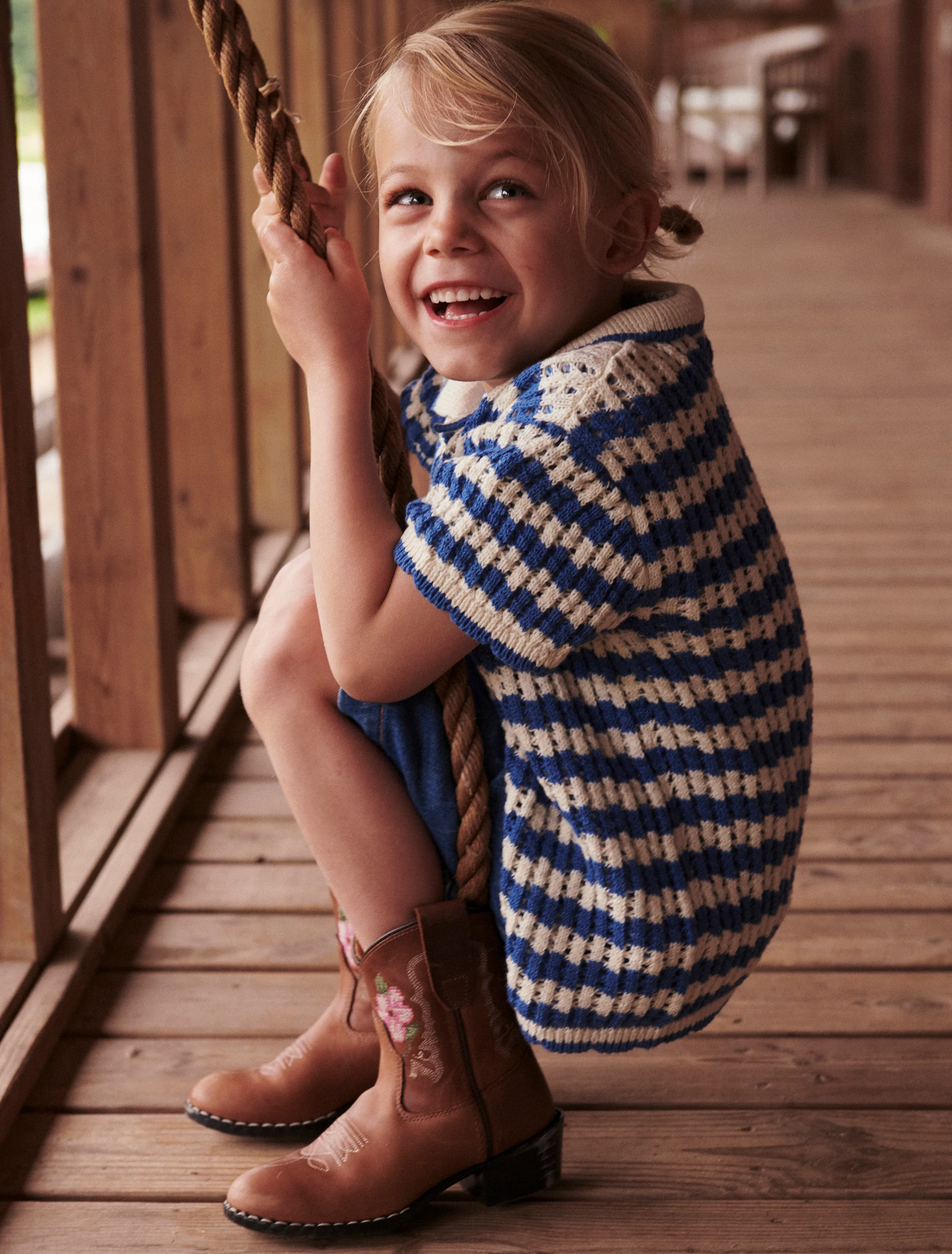 Cowboy Boots Low in Brown Flower - Image 4