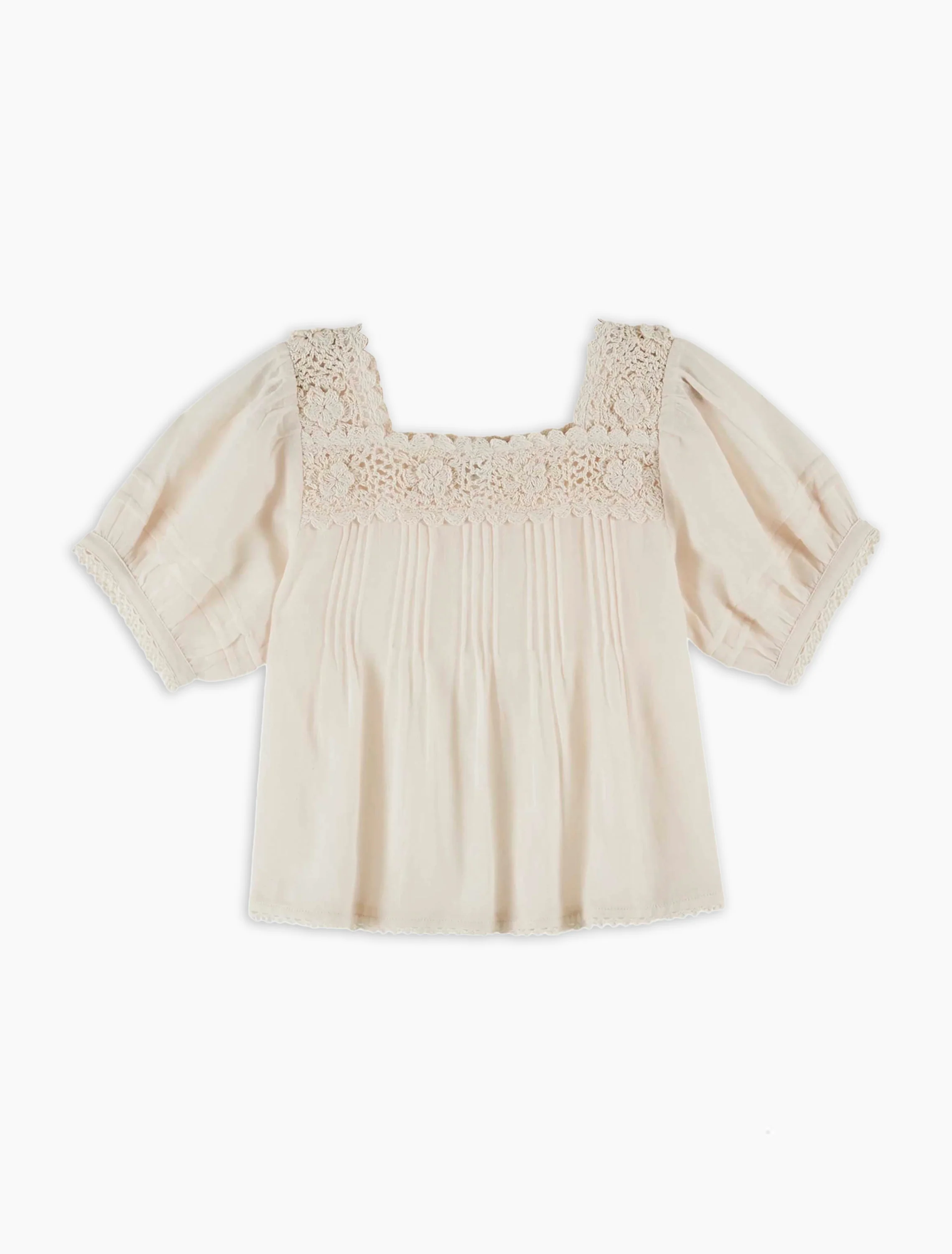 Crochet Blouse in Creme