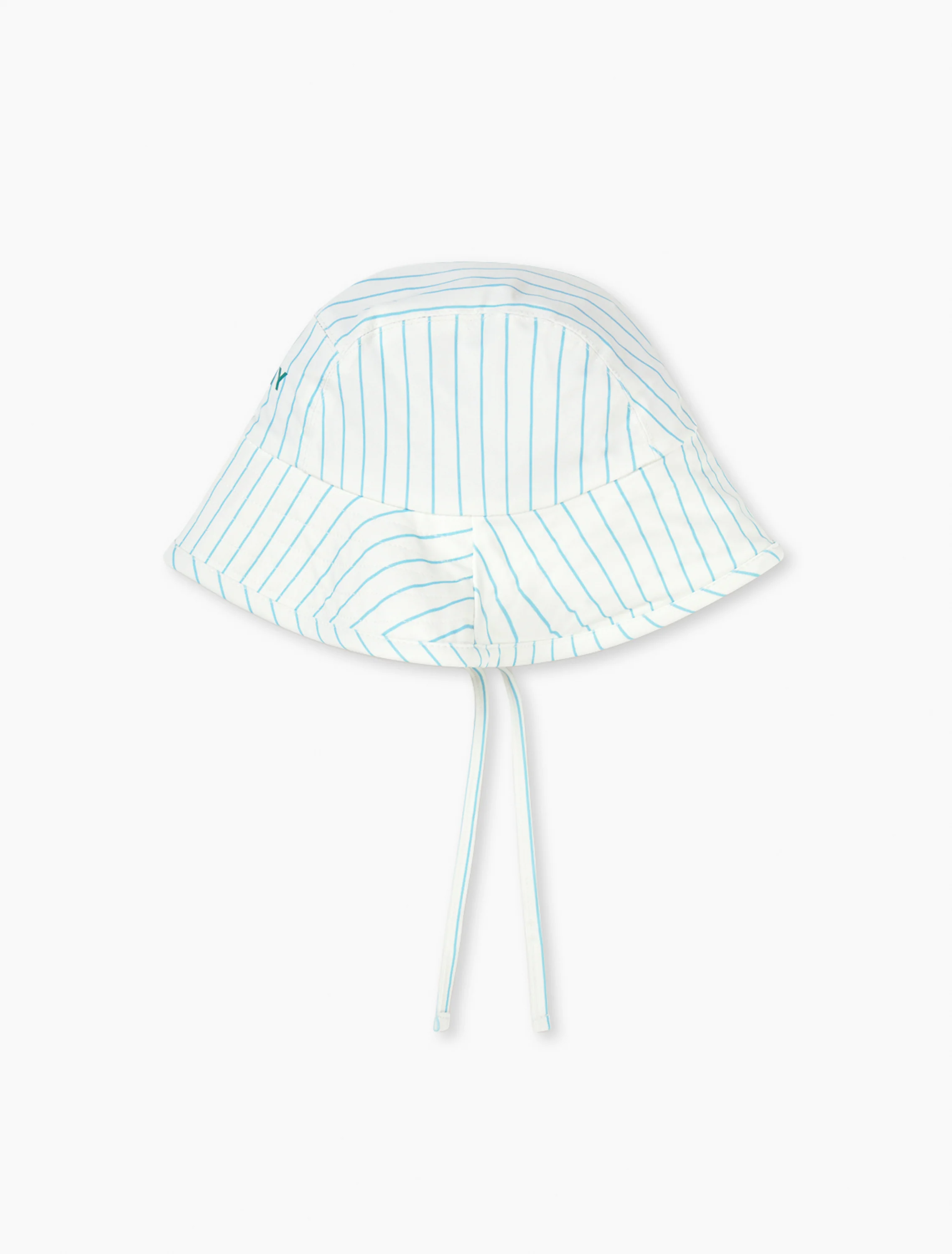 Cyan Fine Stripes Bucket Hat in Light Cyan - Image 6
