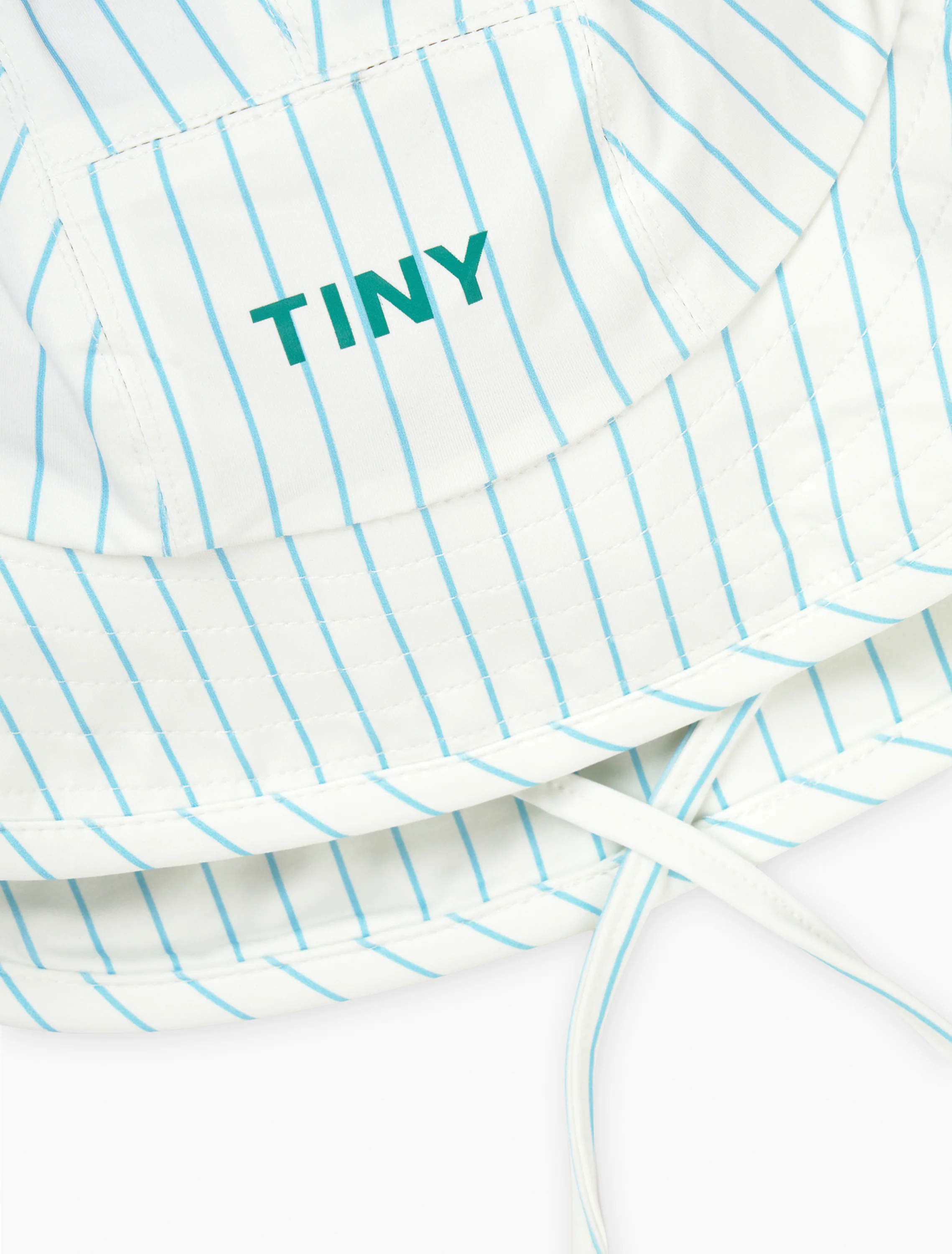 Cyan Fine Stripes Bucket Hat in Light Cyan - Image 7