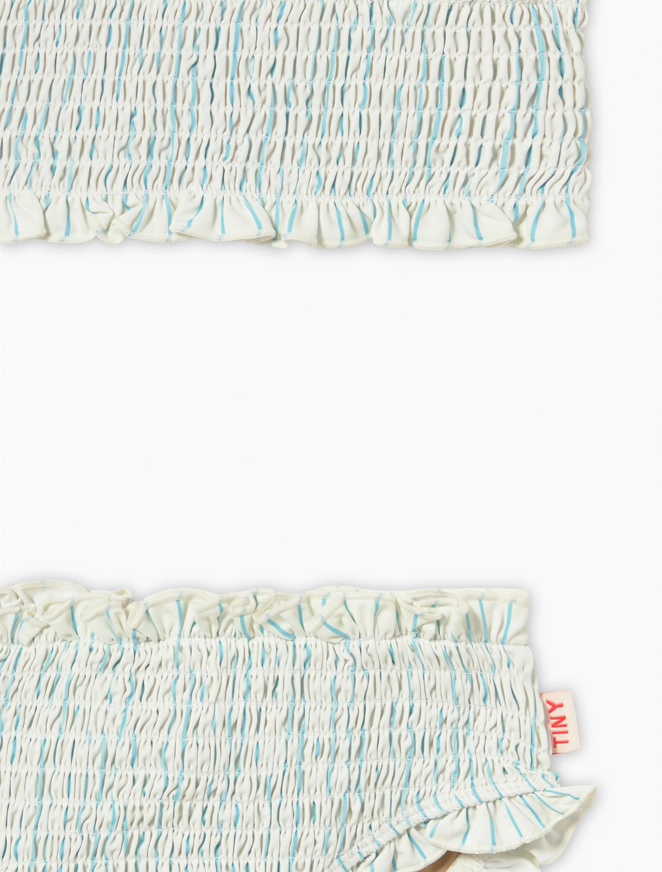 Cyan Fine Stripes Smock Swim Set in Light Cyan - Image 5