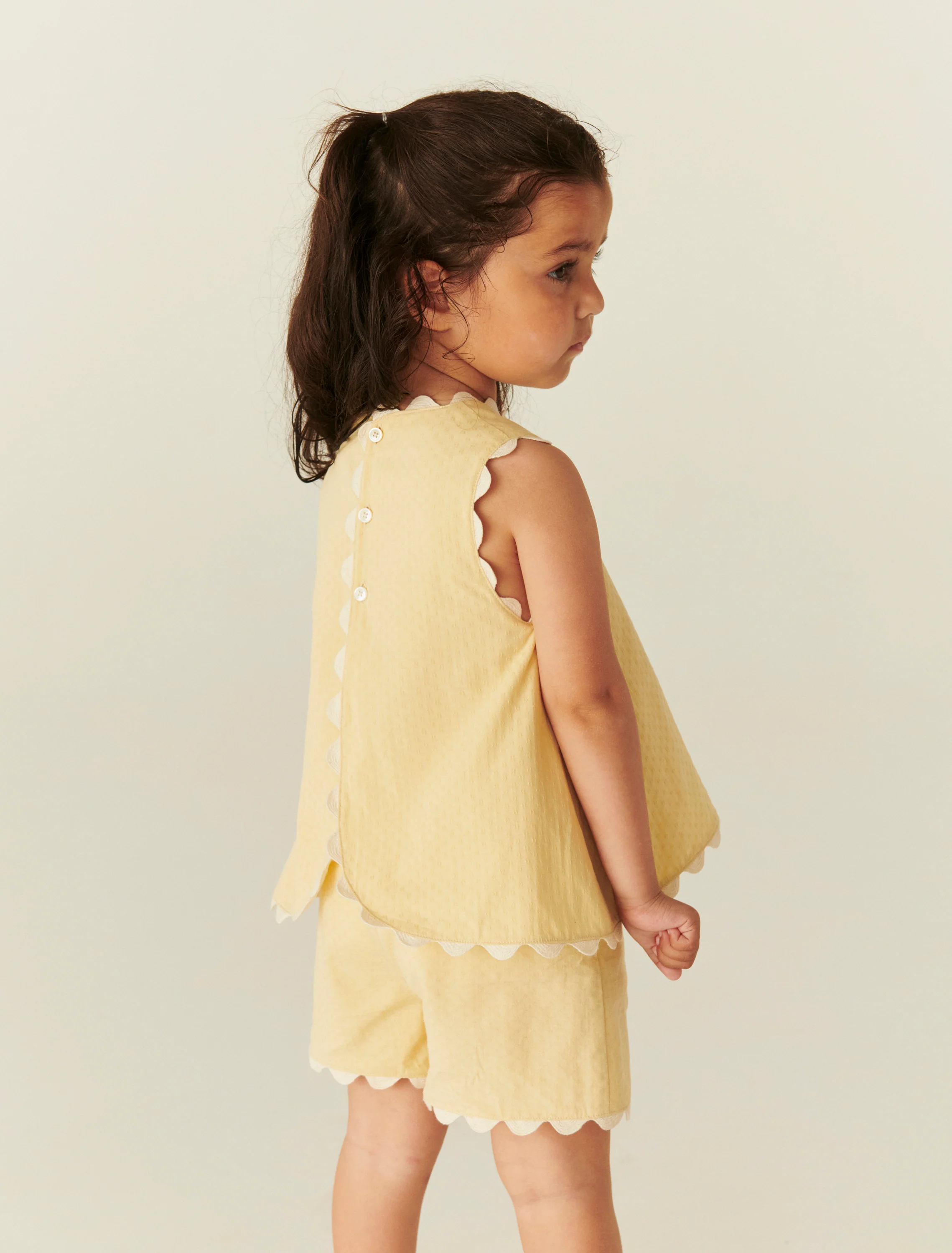 Deco Top+Shorts Set in Pale Yellow - Image 5