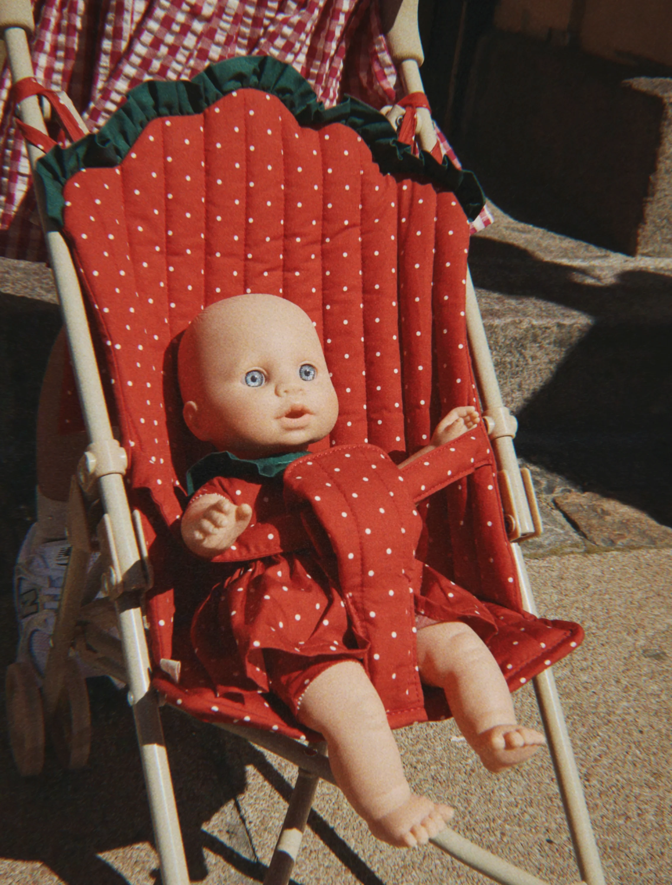 Doll Stroller in Fraise Dot - Image 2