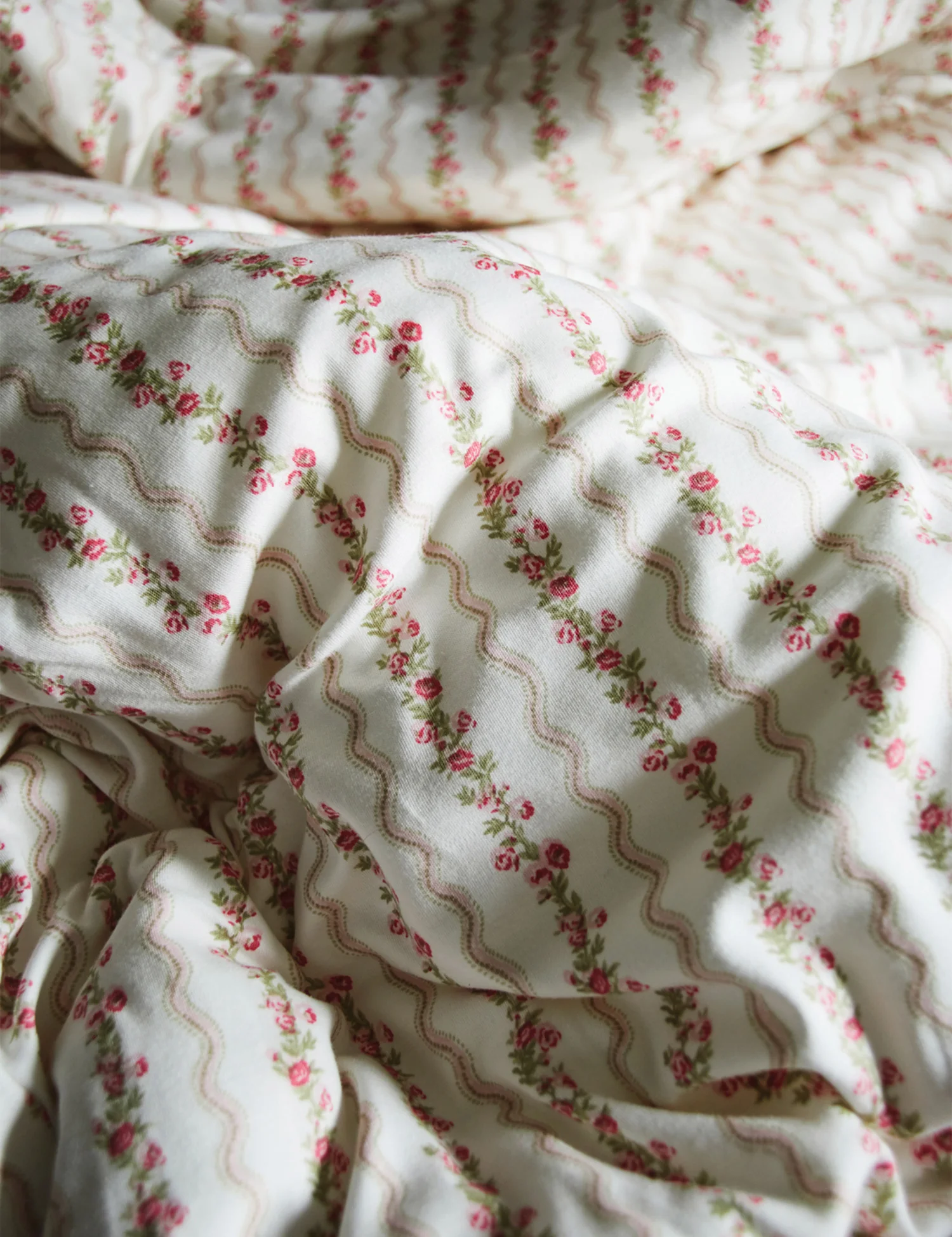 Duvet + Pillow Set in Floral Stripe - Image 3