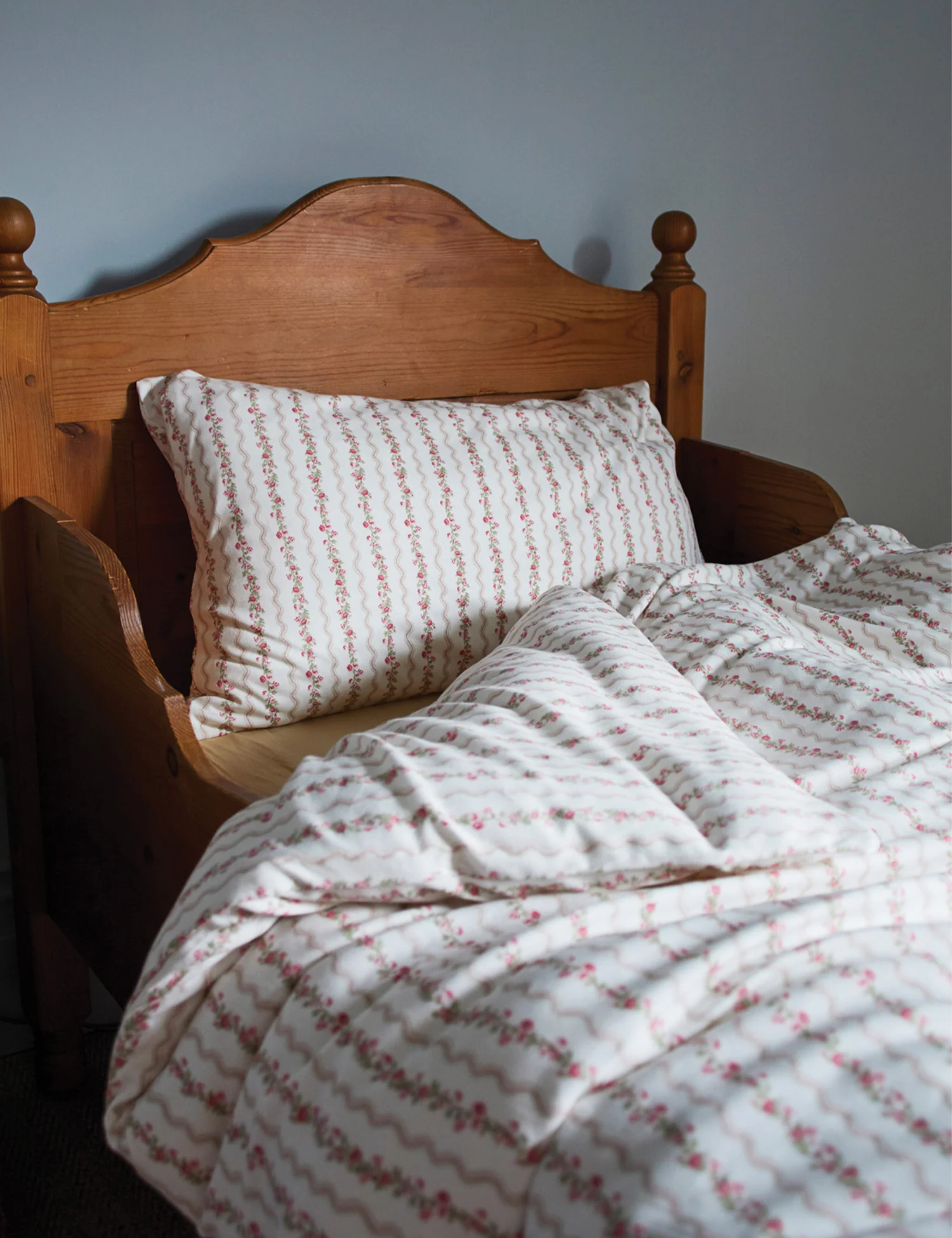 Duvet + Pillow Set in Floral Stripe - Image 4